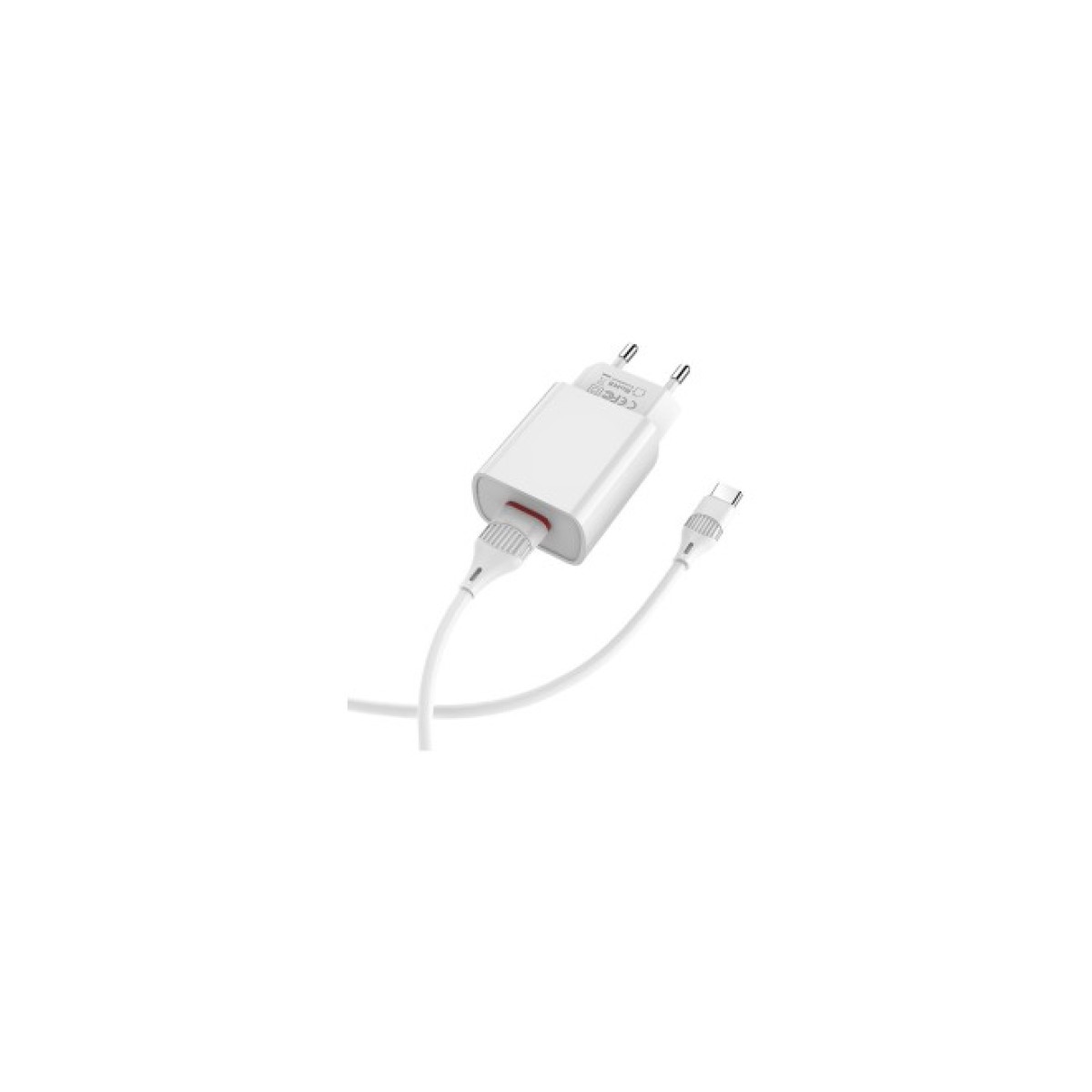 Зарядное устройство BOROFONE BA20A Sharp single port charger set(Type-C) White (BA20ACW) 98_98.jpg - фото 2