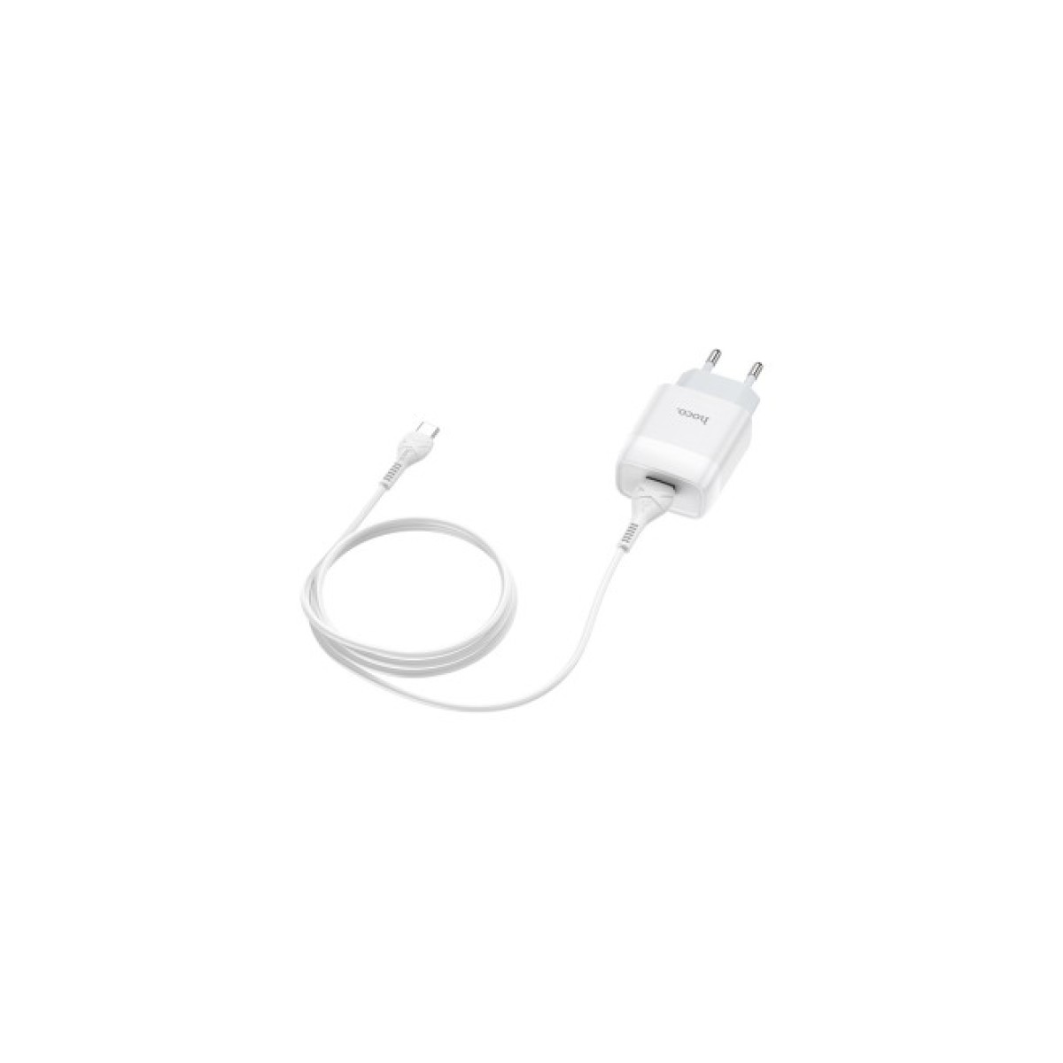 Зарядное устройство HOCO C72A Glorious single port charger set(Type-C) White (6931474713018) 98_98.jpg - фото 6