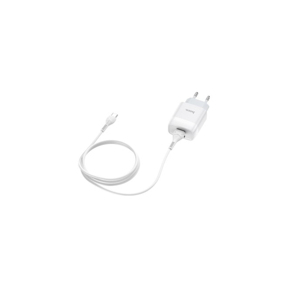Зарядное устройство HOCO C73A Glorious dual port charger set(Type-C) White (6931474713070) 98_98.jpg - фото 5