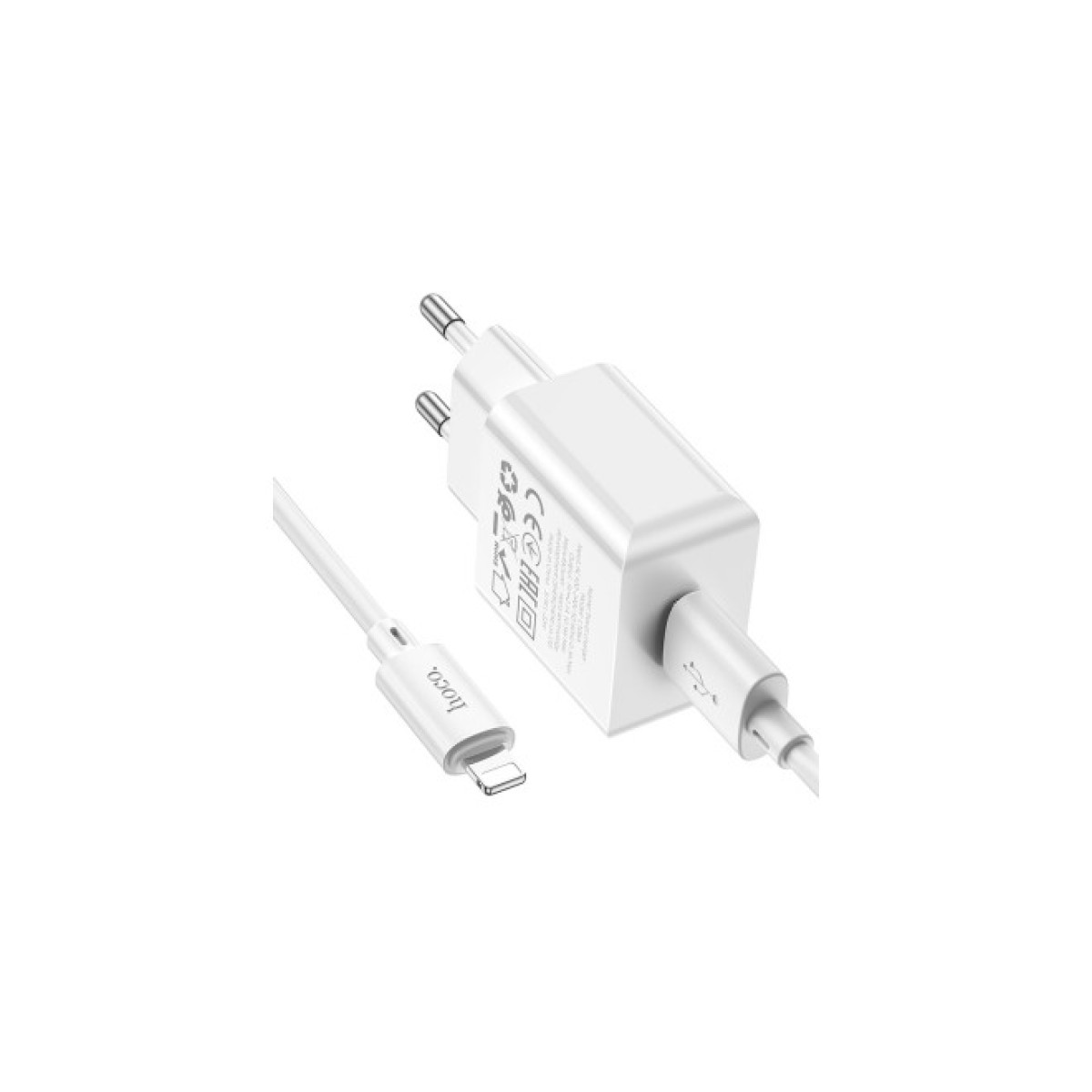 Зарядний пристрій HOCO C106A charger set(iP) White (6931474783899) 98_98.jpg - фото 7