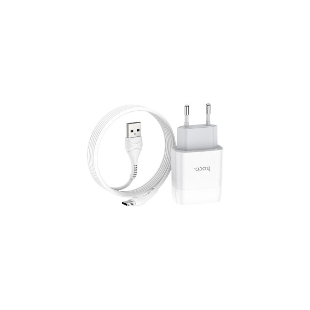 Зарядное устройство HOCO C73A Glorious dual port charger set(Type-C) White (6931474713070) 98_98.jpg - фото 1