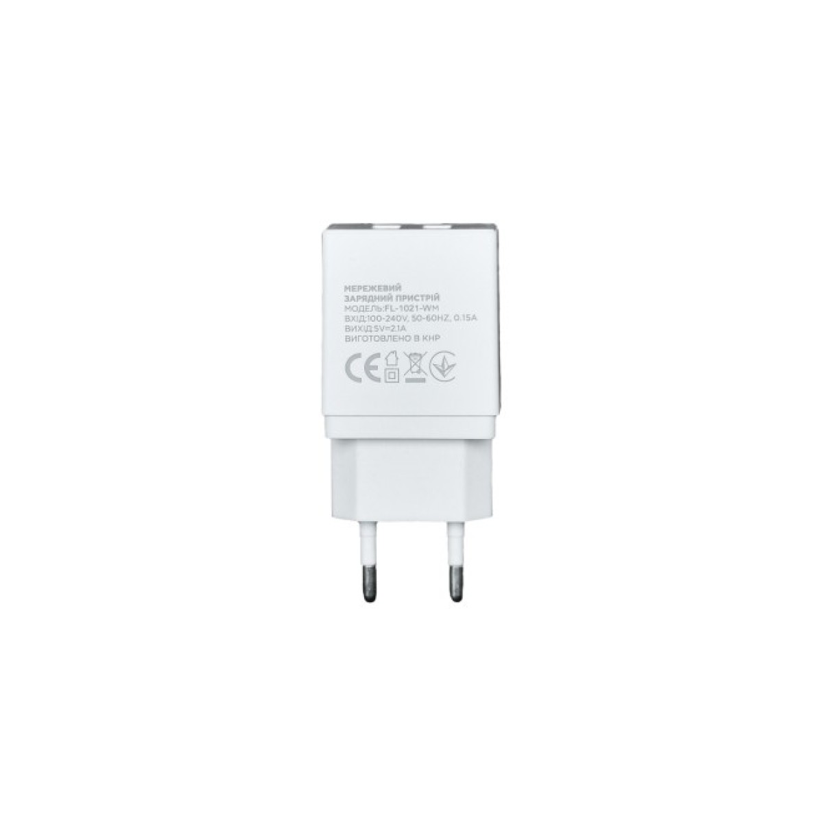 Зарядний пристрій Florence 2USB 2A + microUSB cable white (FL-1021-WM) 256_256.jpg