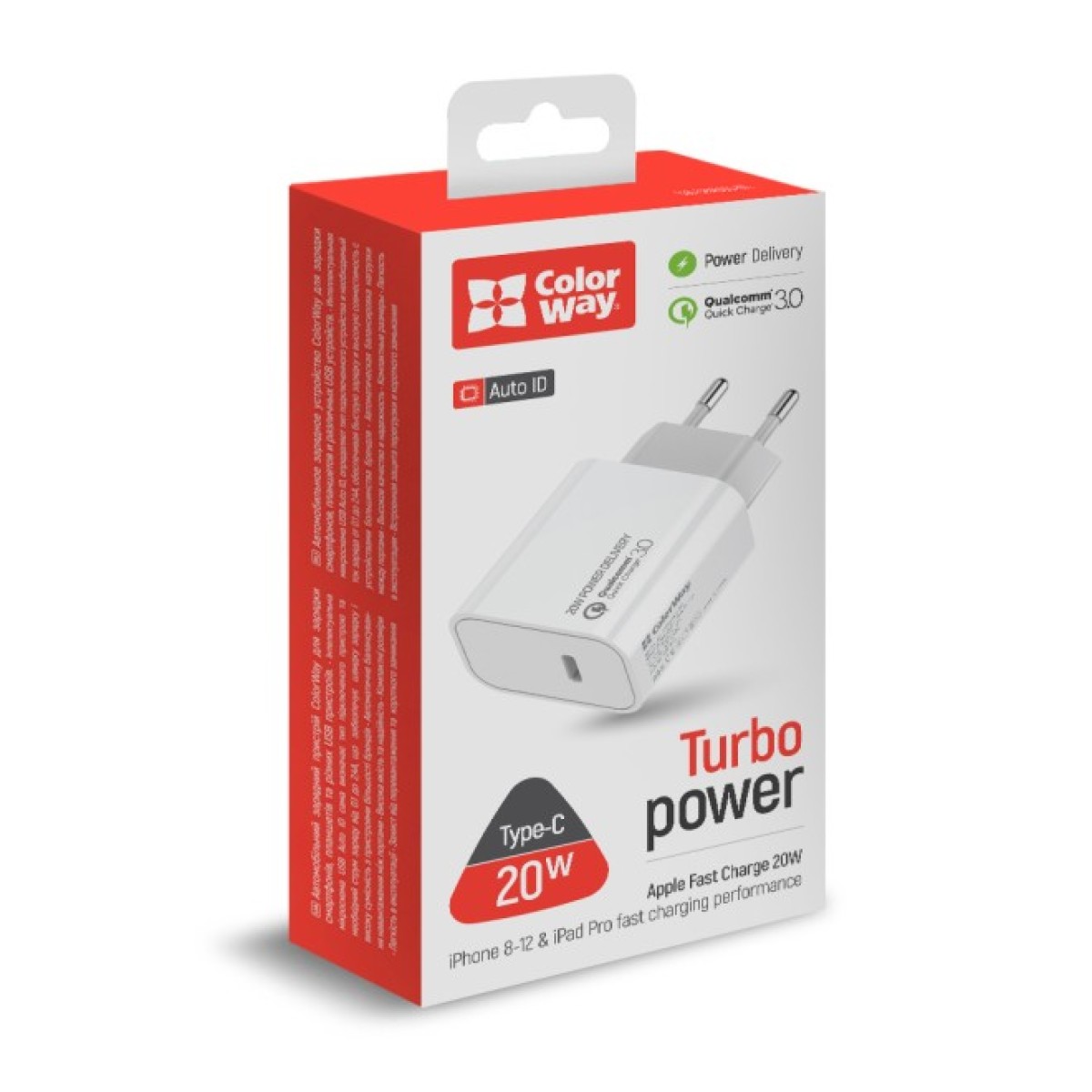 Зарядний пристрій ColorWay Power Delivery Port USB Type-C (20W) V2 white (CW-CHS026PD-WT) 98_98.jpg - фото 2