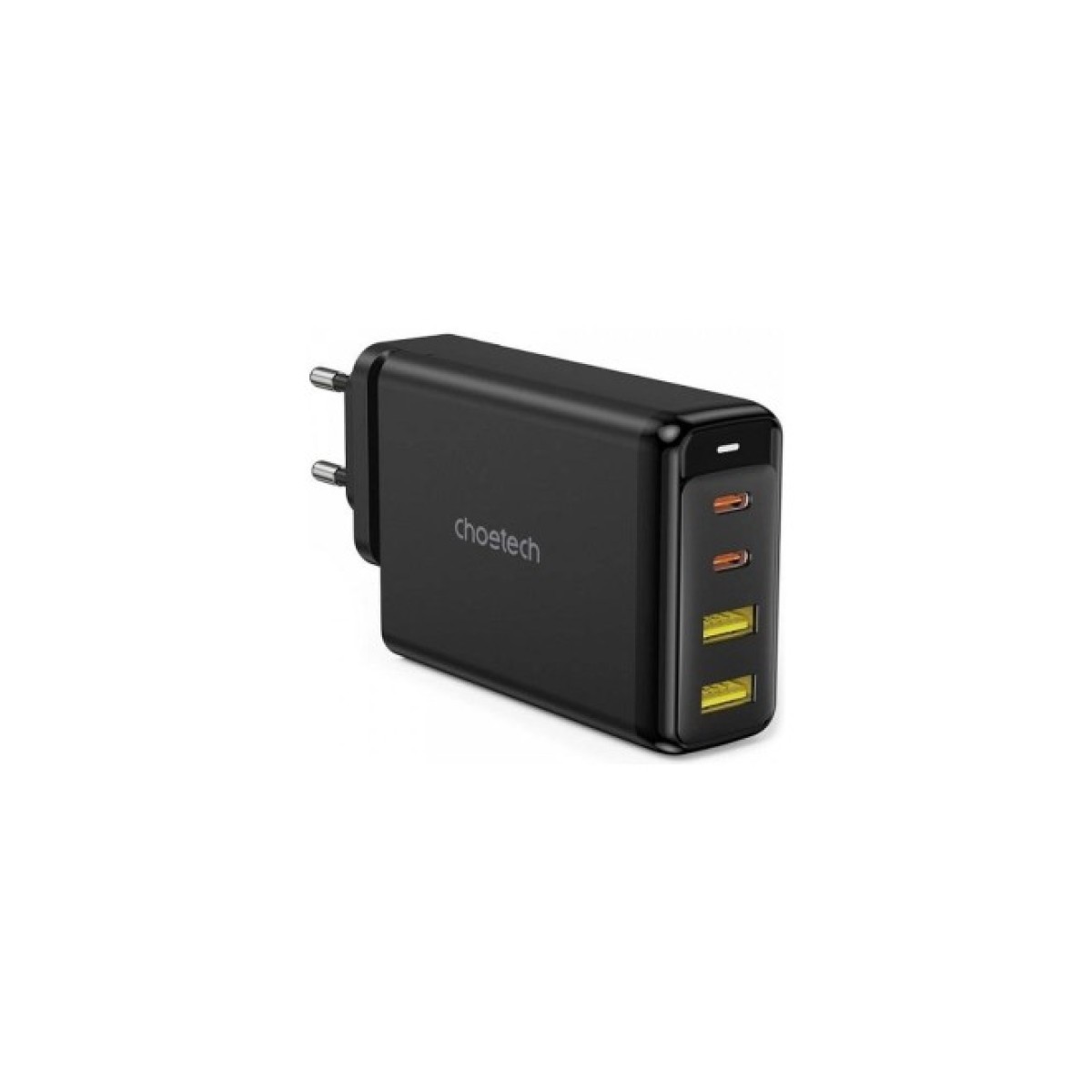 Зарядний пристрій Choetech 4xUSB 140W GaN (2хUSB-C+2хUSB-A) black (PD6005-EU-BK) 98_98.jpg - фото 1