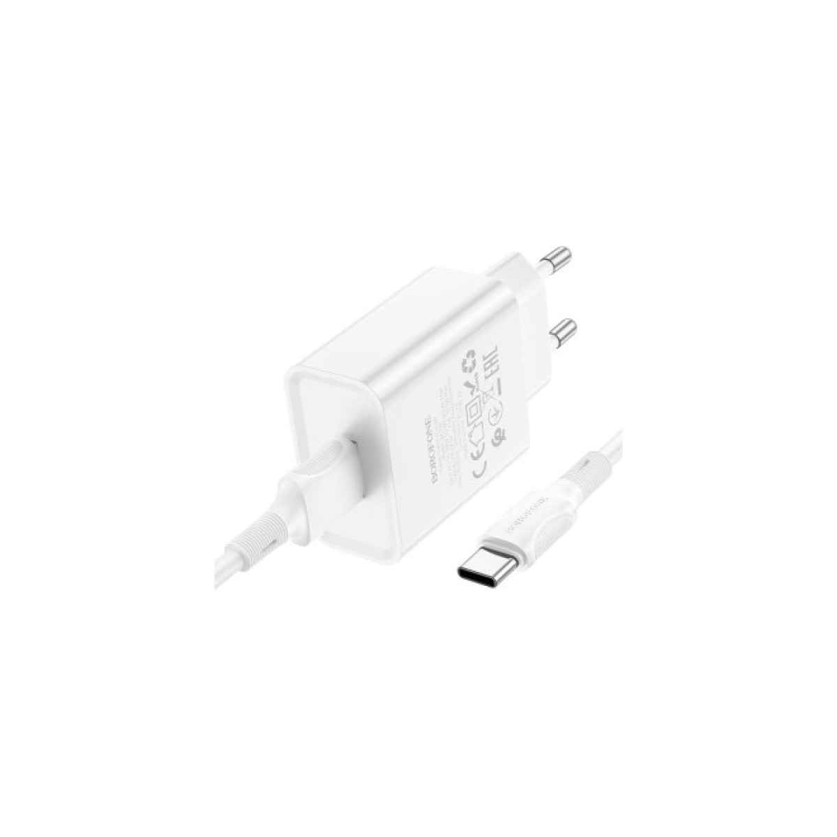 Зарядное устройство BOROFONE BA74A Aspirer single port charger set(Type-C) White (BA74ACW) 98_98.jpg - фото 7