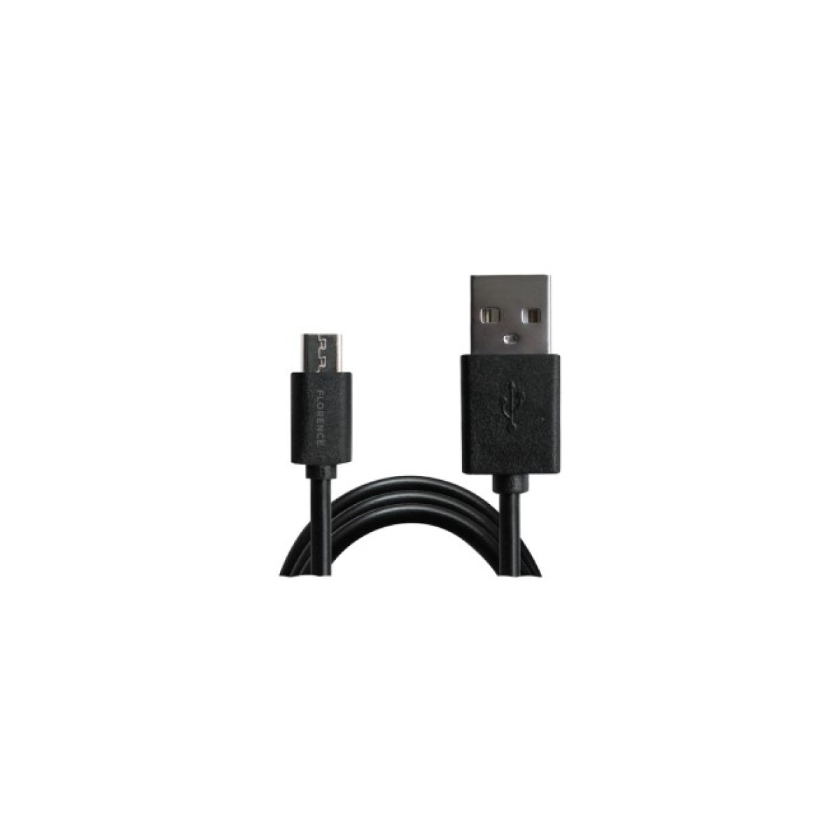 Зарядний пристрій Florence 1USB 1A + microUSB cable black (FL-1000-KM) (FL-1000-KM) 98_98.jpg - фото 2