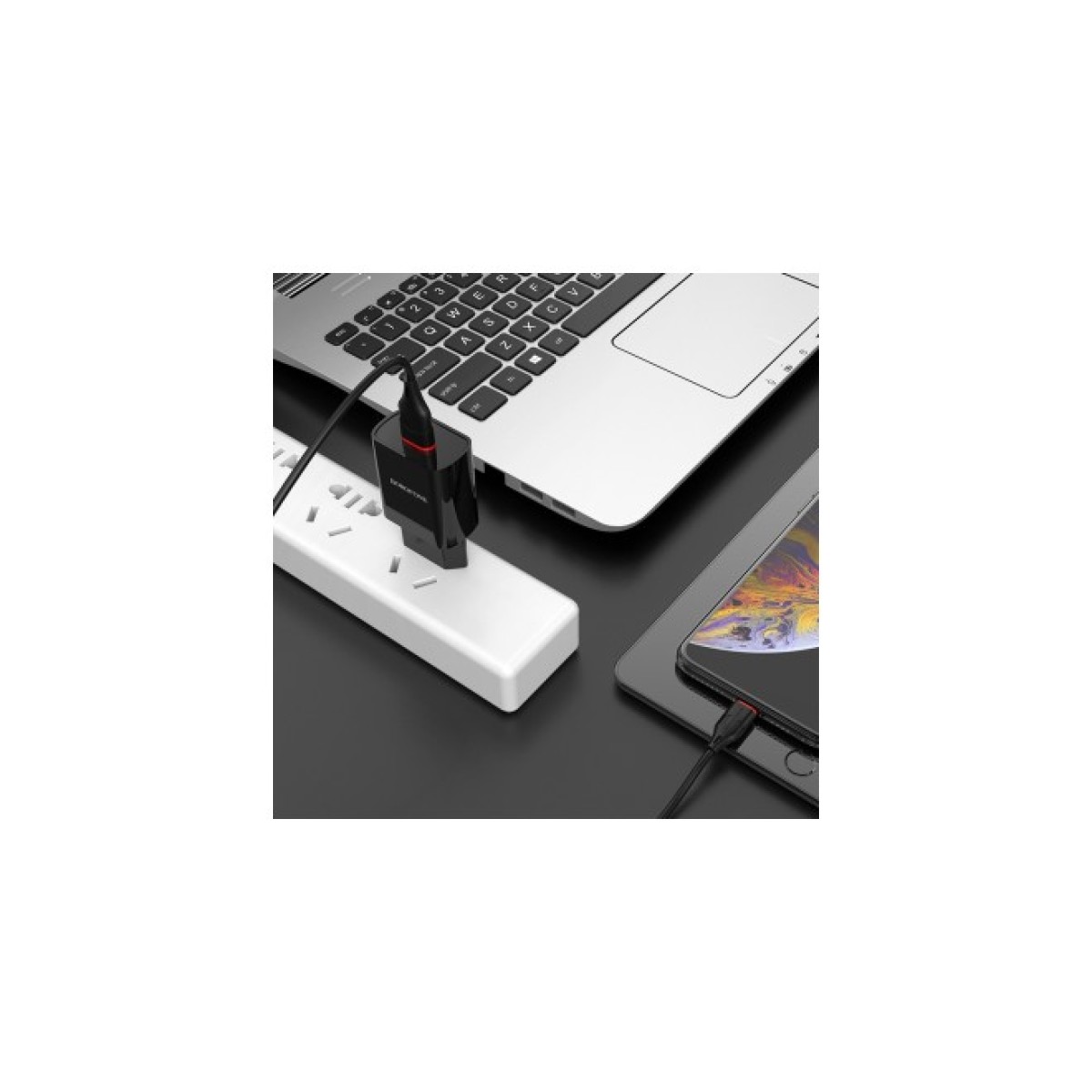 Зарядное устройство BOROFONE BA20A Sharp charger set(Lightning) Black (BA20ALB) 98_98.jpg - фото 7
