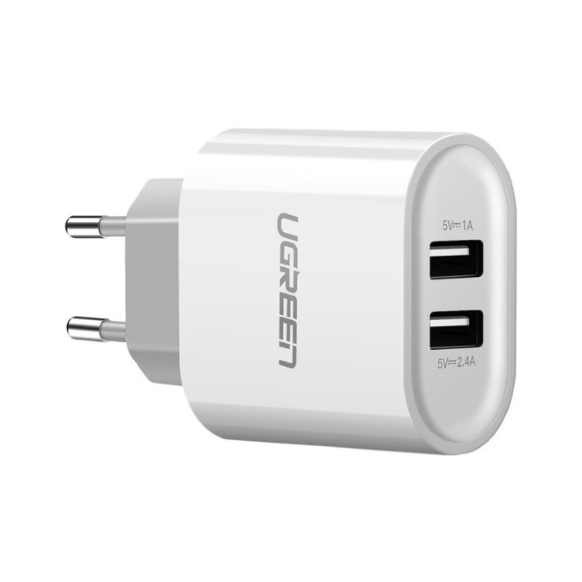 Зарядний пристрій Ugreen CD104 2xUSB 3.4A Charger (White) (20384) 256_256.jpg