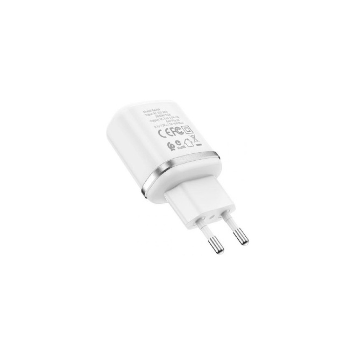Зарядний пристрій BOROFONE BA36A High speed single port QC3.0 charger set White (BA36AW) 98_98.jpg - фото 3