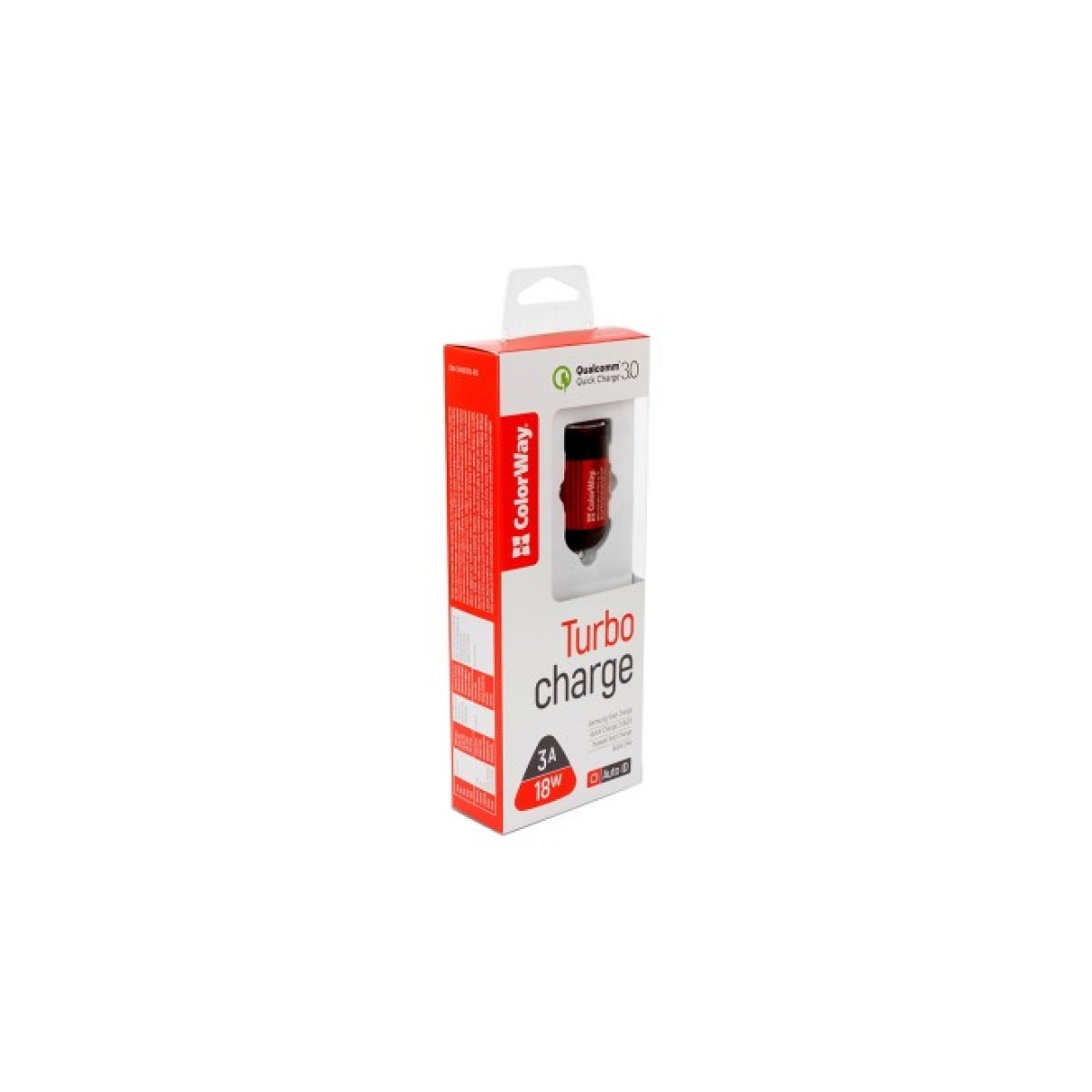 Зарядний пристрій ColorWay 1USB Quick Charge 3.0 (18W) red (CW-CHA012Q-RD) 98_98.jpg - фото 4