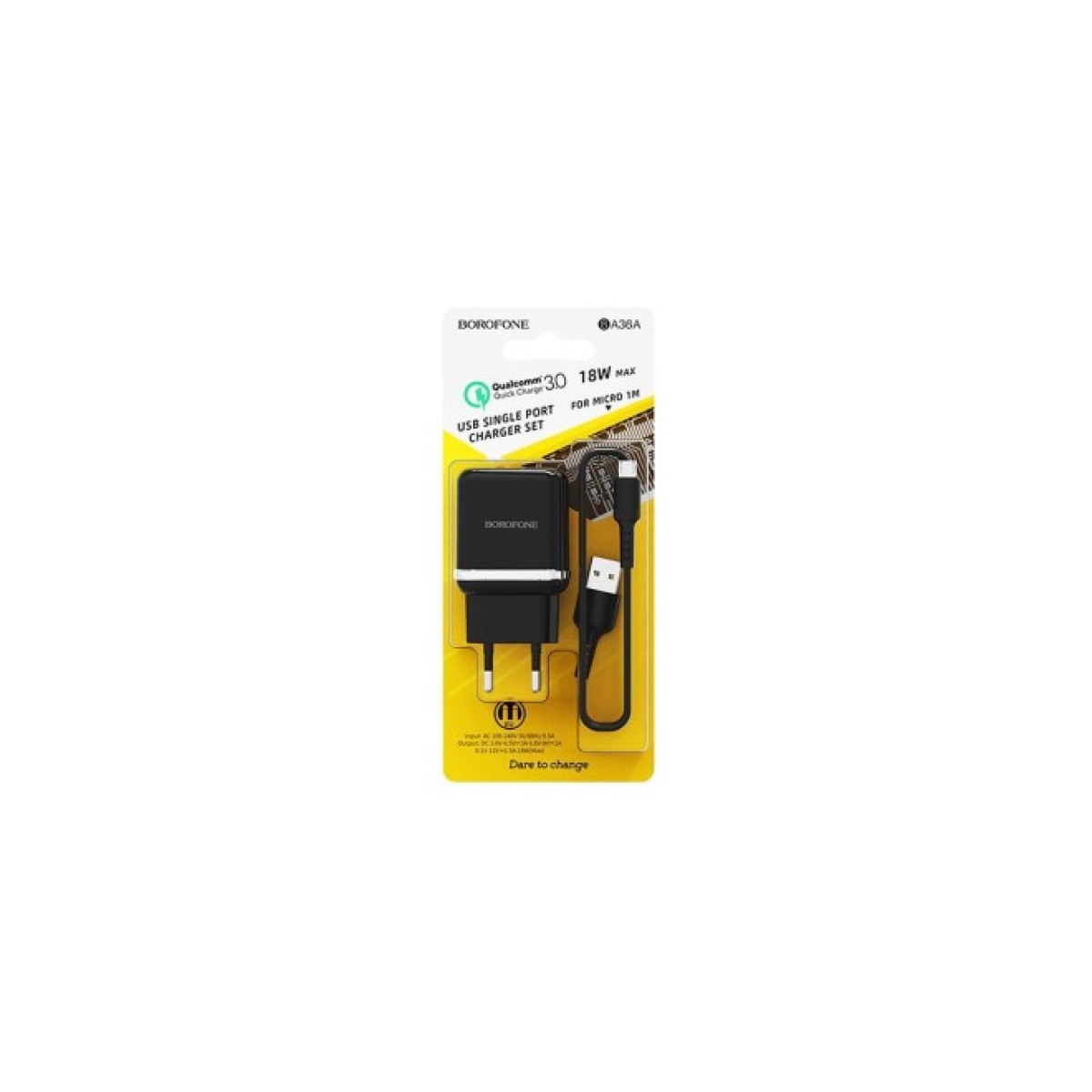 Зарядное устройство BOROFONE BA36A High Black (BA36AMB) 98_98.jpg - фото 8