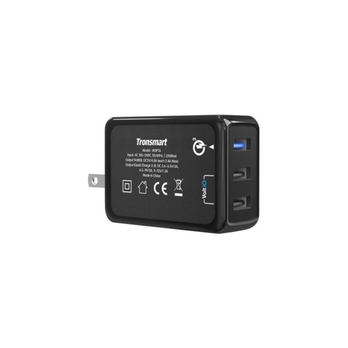 Зарядное устройство Tronsmart W3PTA 42W Quick Charge 3.0 USB Wall Charger Black (210778) 98_98.jpg - фото 5