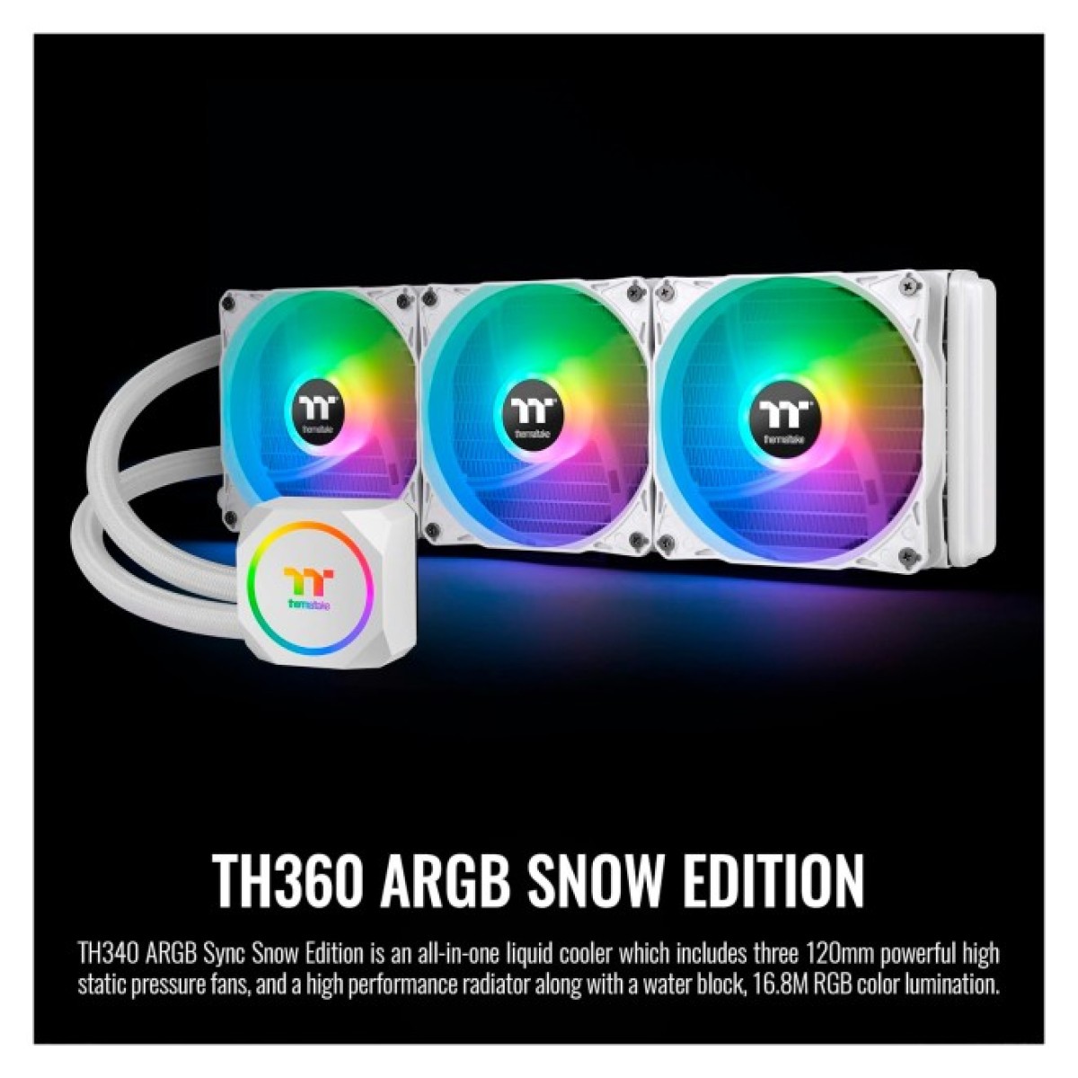 Система рідинного охолодження ThermalTake TH360 ARGB Sync Snow Edition (CL-W302-PL12SW-A) 98_98.jpg - фото 9