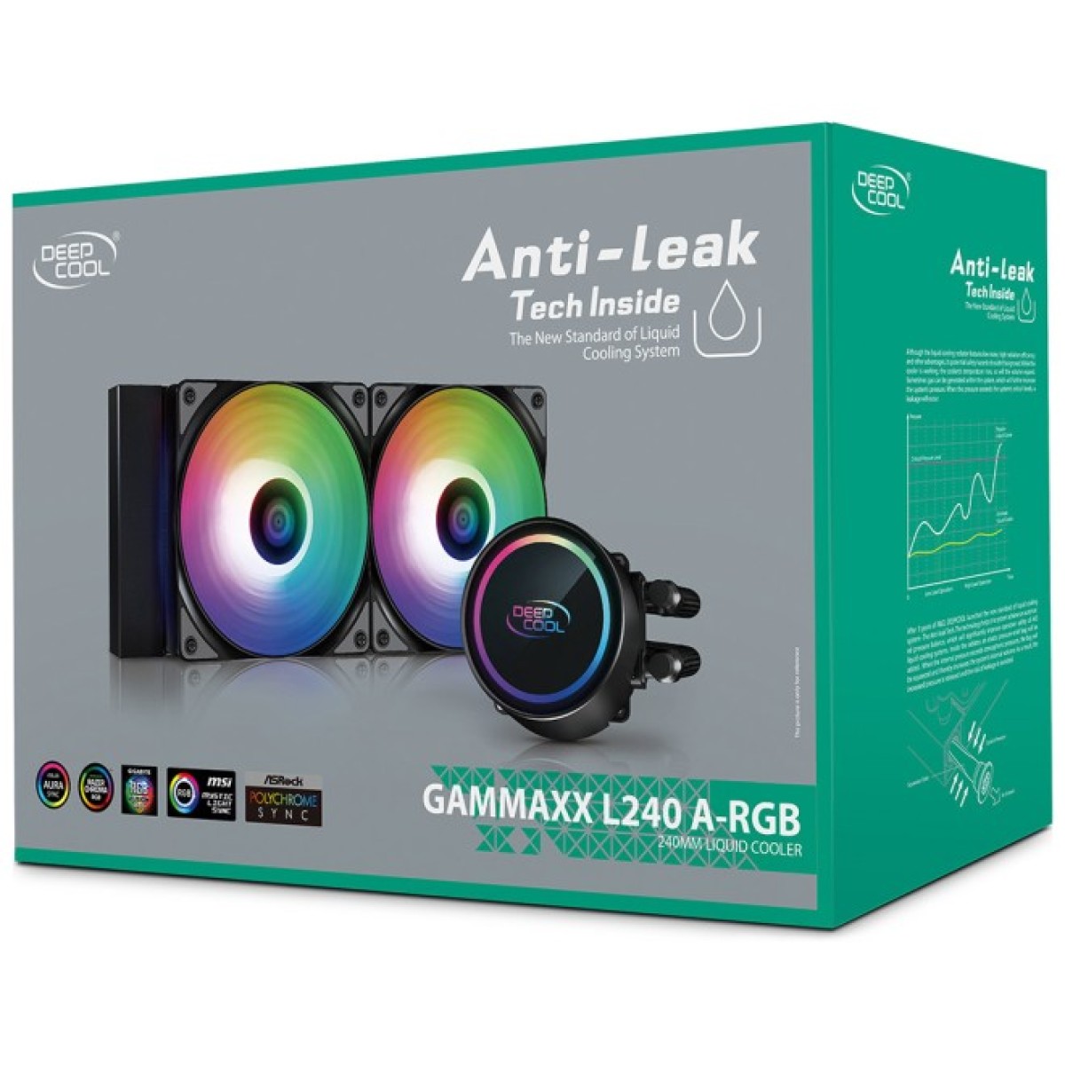 Система рідинного охолодження Deepcool GAMMAXX L240 A-RGB 98_98.jpg - фото 6