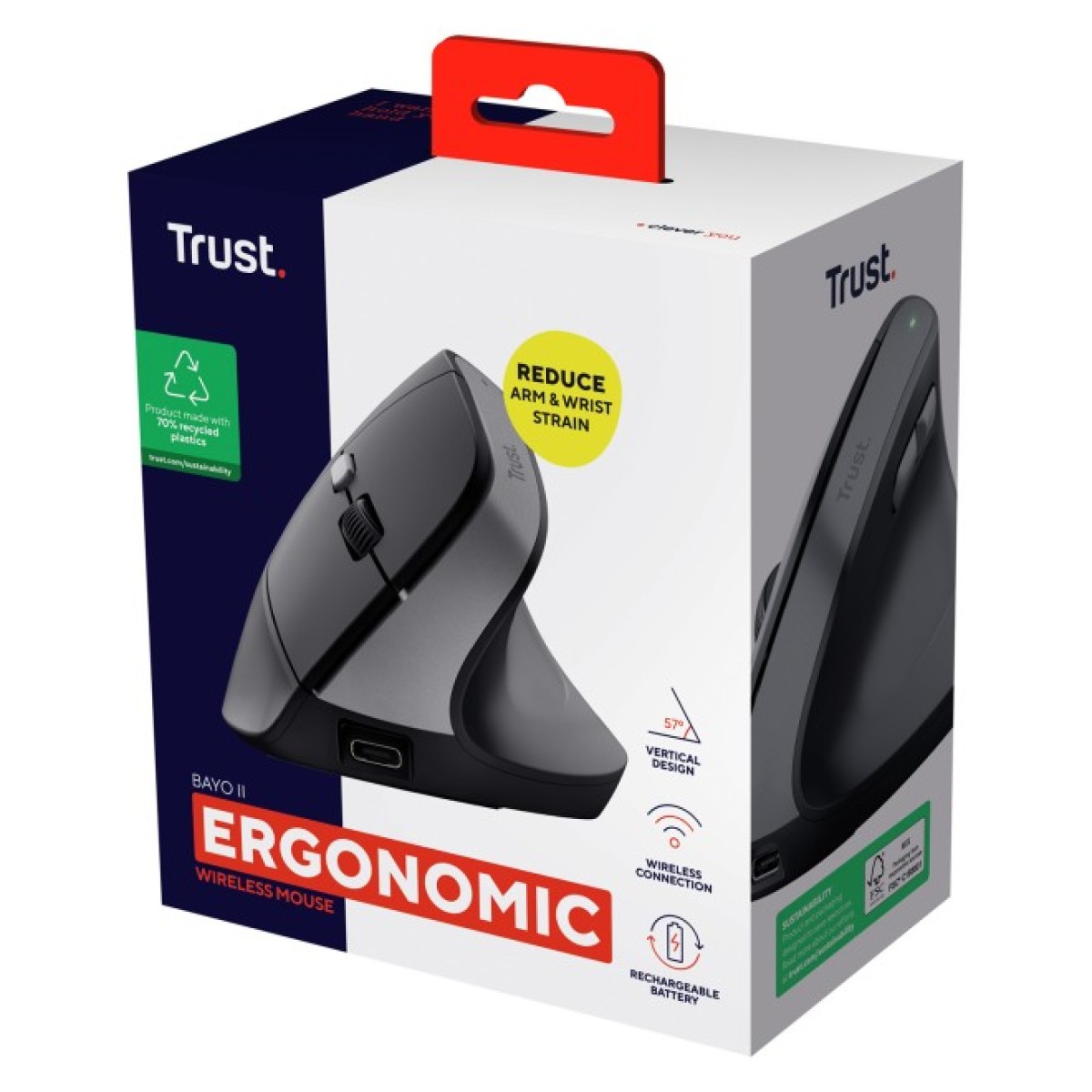 Мишка Trust Bayo 2 Ergonomic Wireless/USB-A Black (25145) 98_98.jpg - фото 10