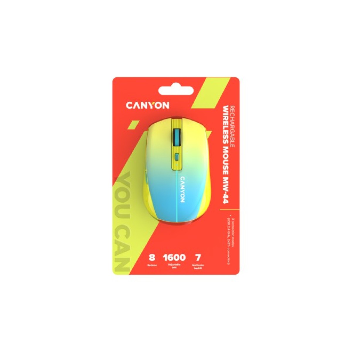 Мишка Canyon MW-44 LED Rechargeable Wireless/Bluetooth Yellow Blue (CNS-CMSW44UA) 98_98.jpg - фото 4