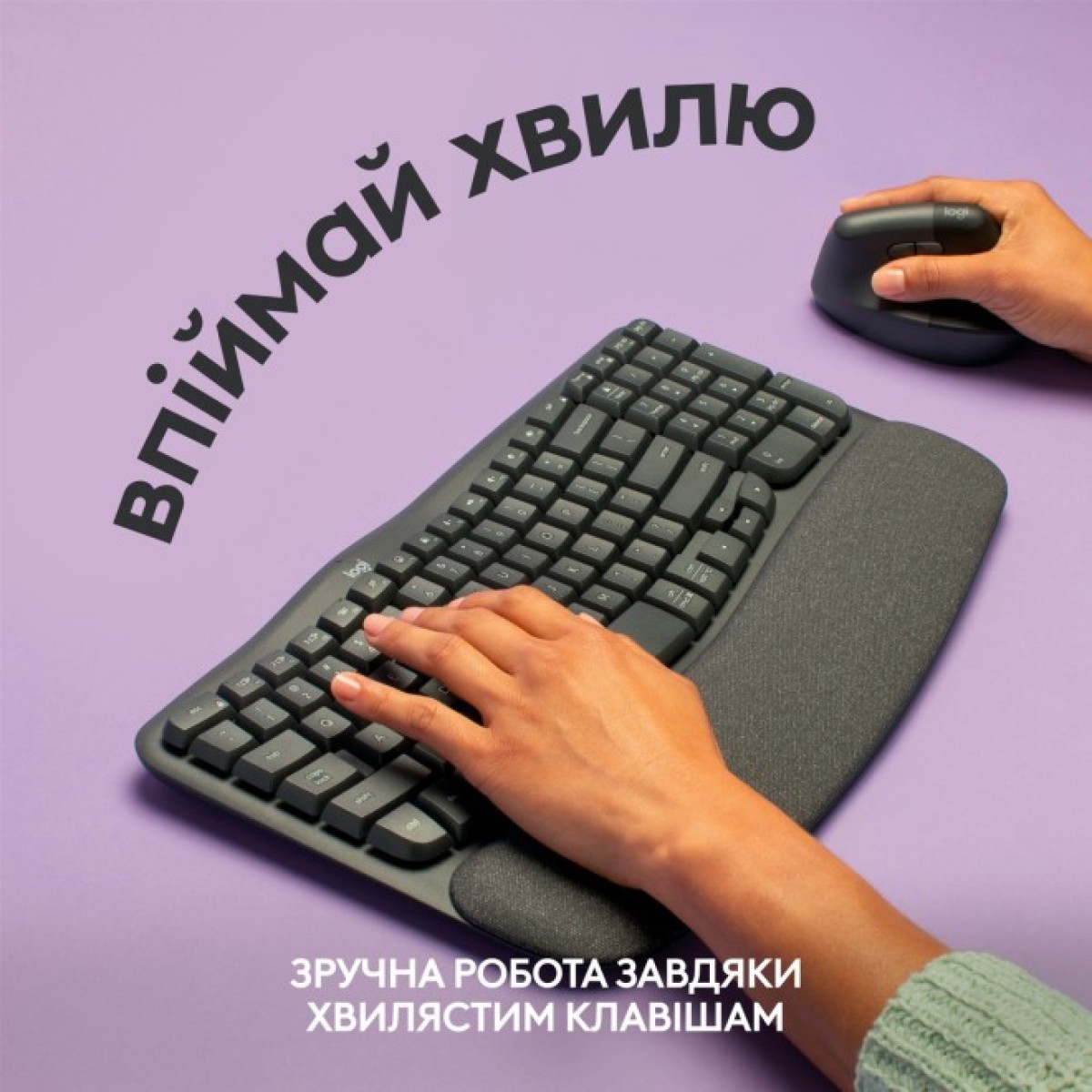 Клавіатура Logitech Wave Keys Bluetooth/Wireless Black (920-012304) 98_98.jpg - фото 4