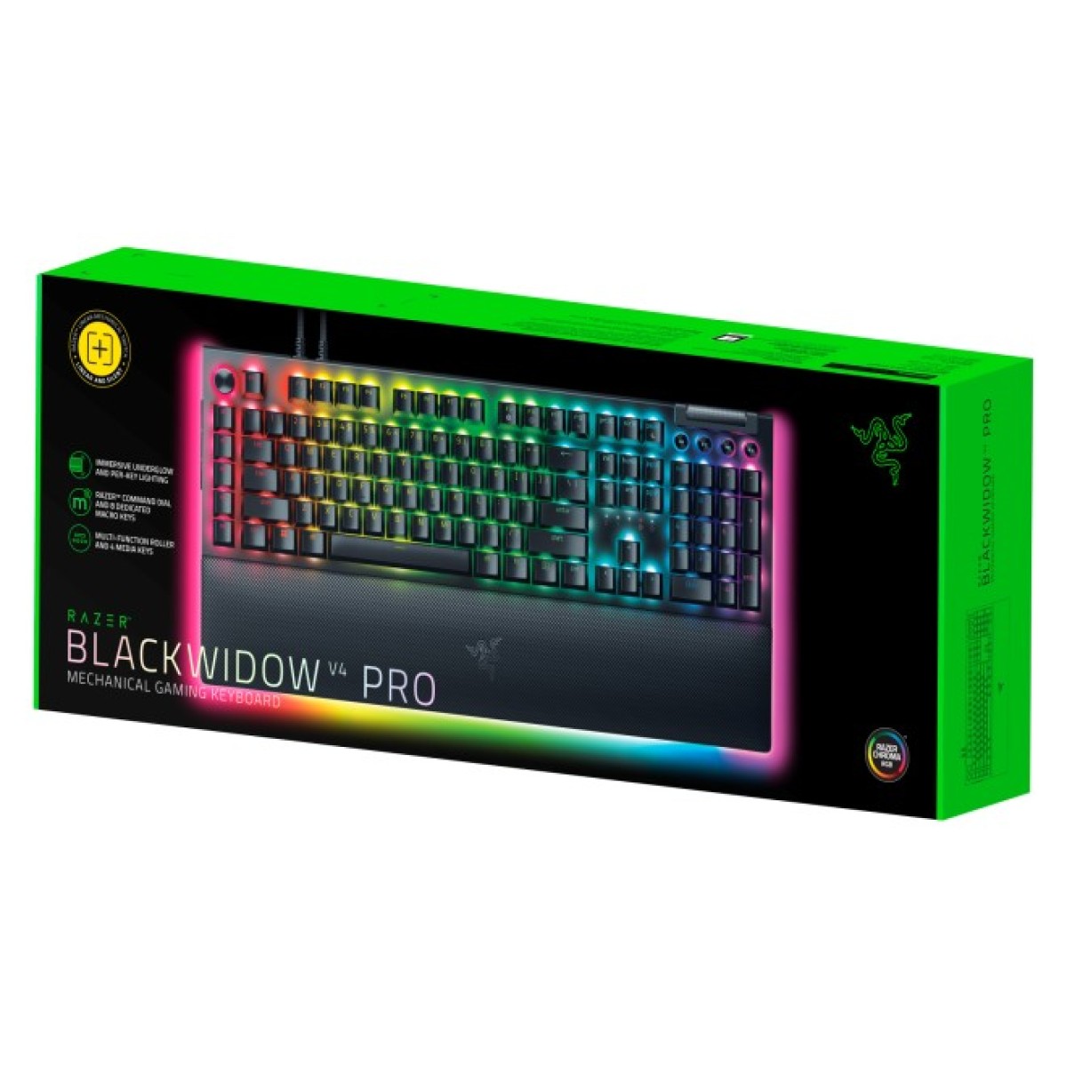 Клавіатура Razer BlackWidow V4 PRO Yellow Switch USB UA Black (RZ03-04681800-R3M1) 98_98.jpg - фото 7