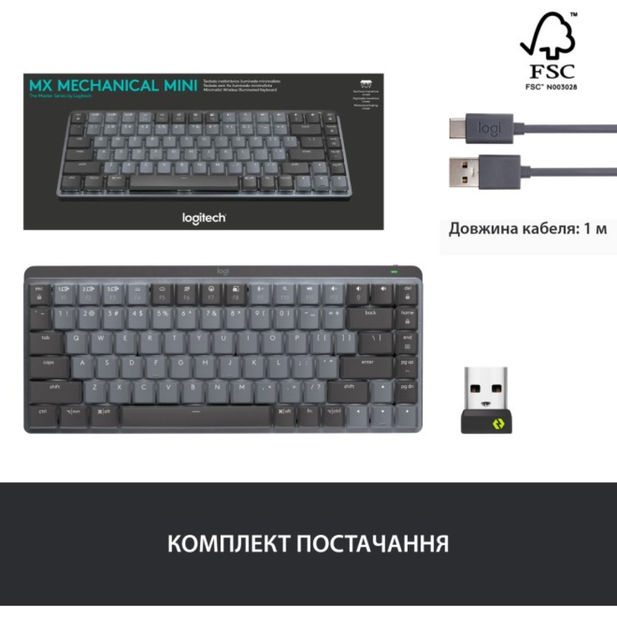 Клавиатура Logitech MX Mechanical Mini Minimalist UA Graphite (920-010780) 98_98.jpg - фото 8