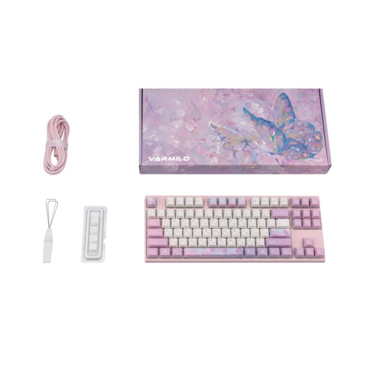 Клавиатура Varmilo VED87 Dreams On Board 87Key Cherry Mx Brown UA No Led Pink (A29A030D3A0A17A028) 98_98.jpg - фото 7