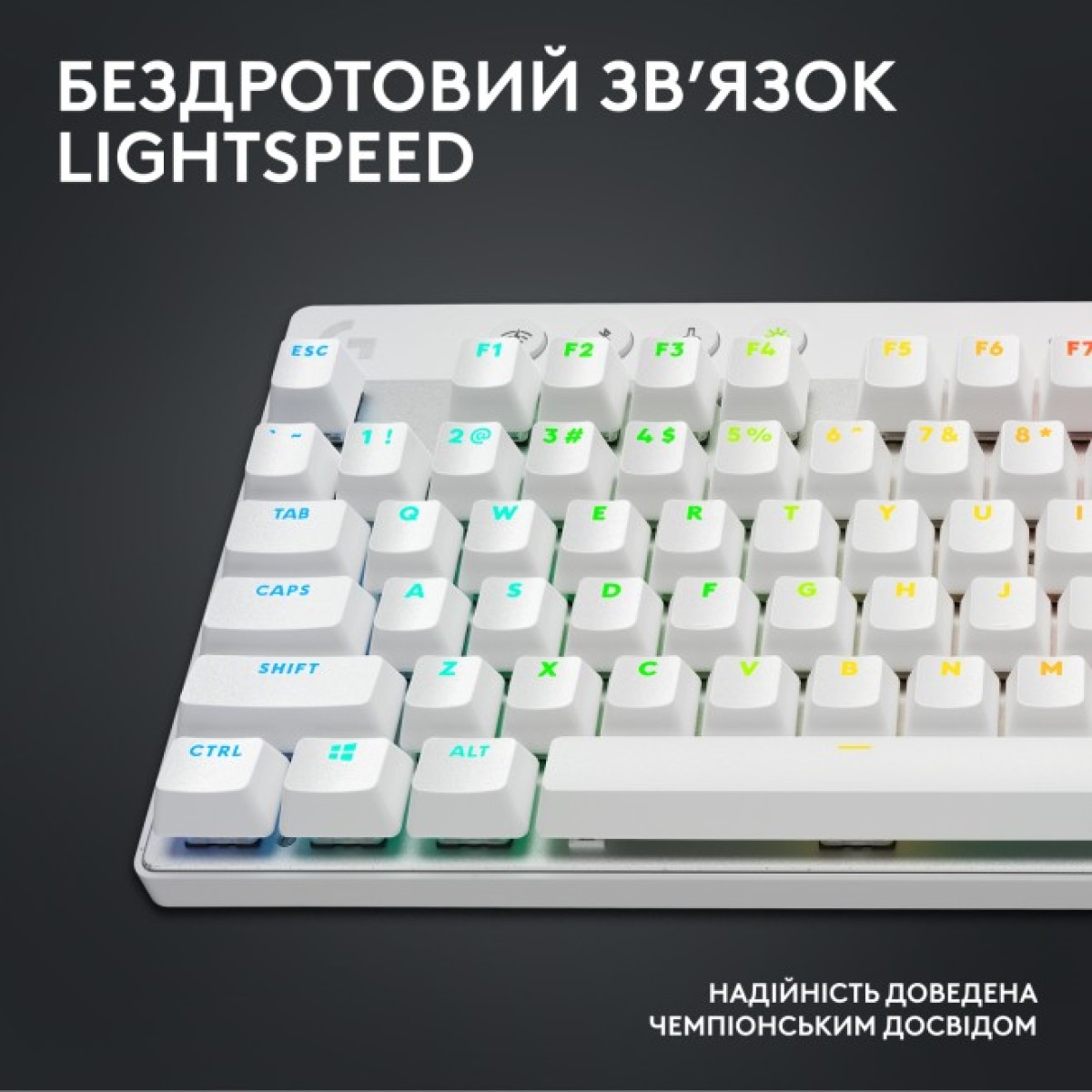 Клавиатура Logitech G PRO X TKL Lightspeed Tactile USB UA White (920-012148) 98_98.jpg - фото 10