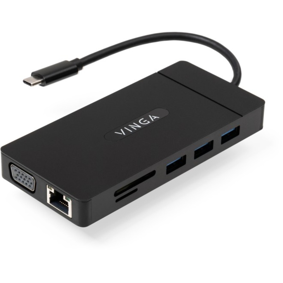 Концентратор Vinga USB-C 3.1 to VGA+HDMI+RJ45+3xUSB3.0+USB2.0+SD/TF+PD+Audio (VHYC10) 256_256.jpg