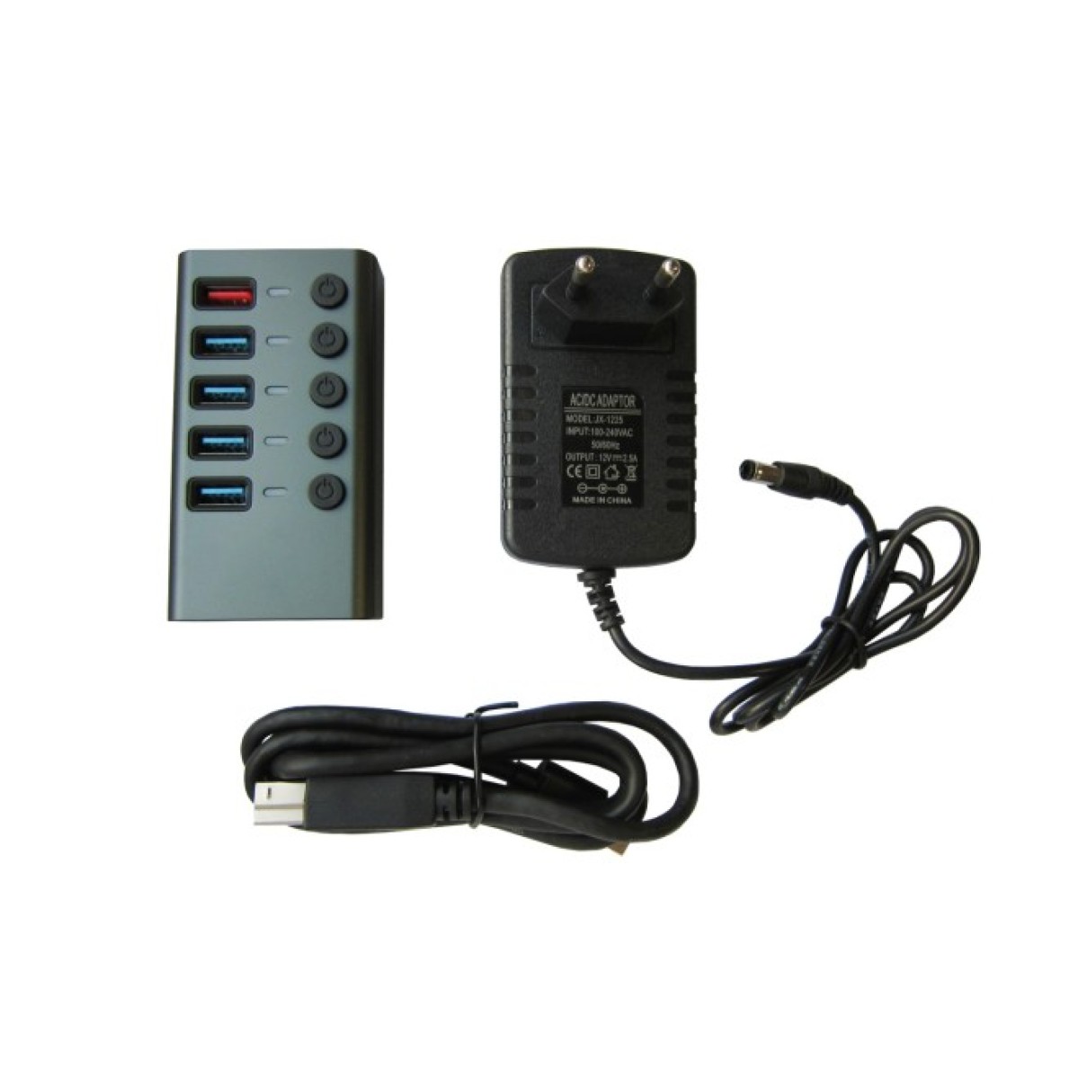 Концентратор Dynamode 5 ports USB3.0 to 4*USB3.0+2.4А Power Adapter 2.5A/12V (DM-UH-P405-G) 98_98.jpg - фото 2