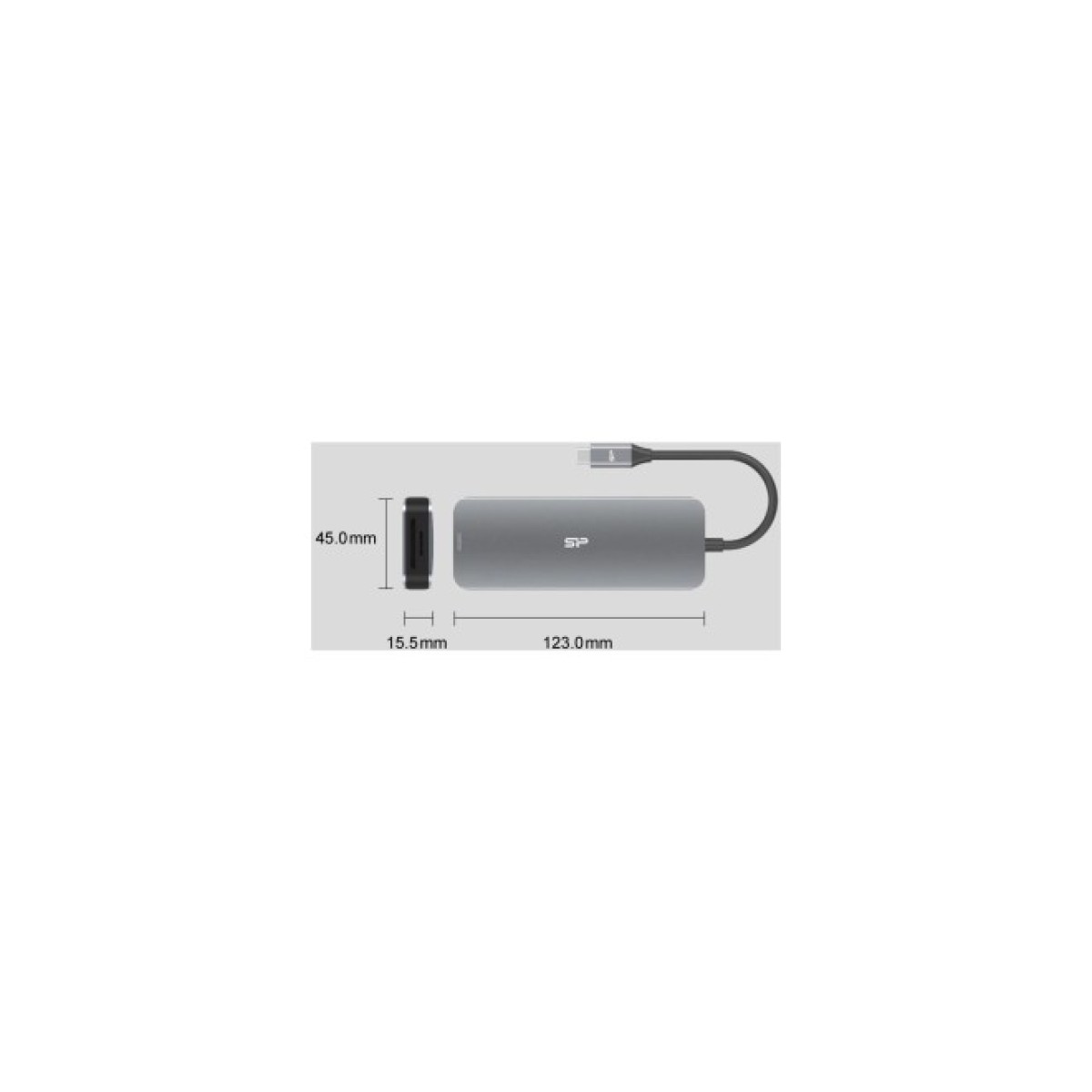 Концентратор Silicon Power USB-C 8-in-1 SR30 Silver Aluminum (SPU3C08DOCSR300G) 98_98.jpg - фото 5