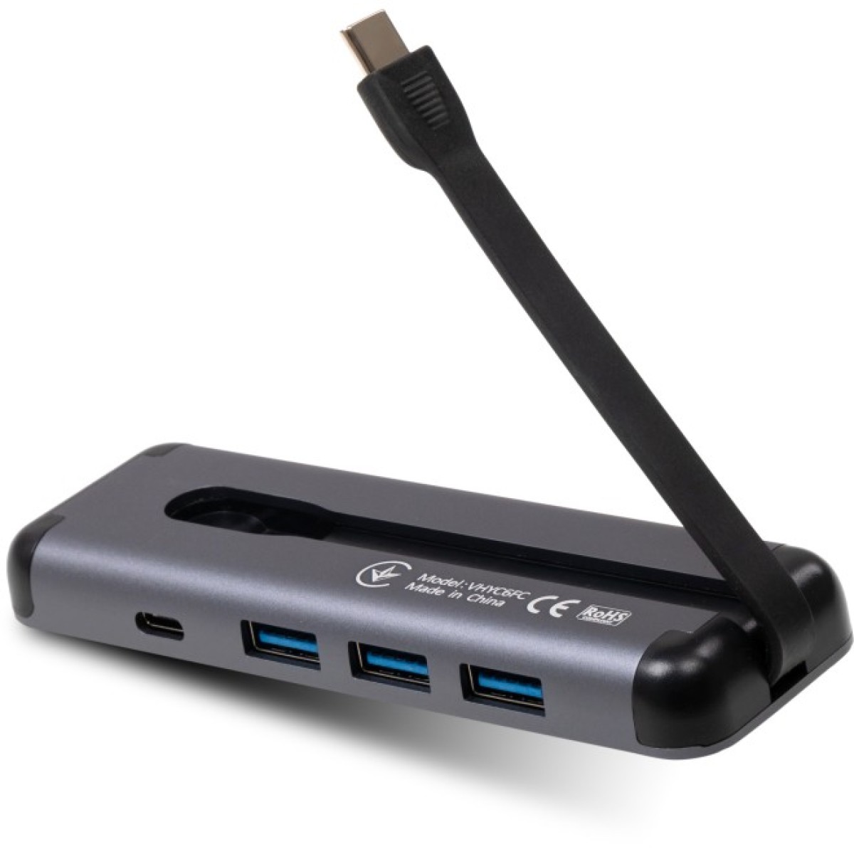 Концентратор Vinga USB-C 3.1 to HDMI+3xUSB3.0+PD100W+USB-C foldable cable (VHYC6FC) 98_98.jpg - фото 5