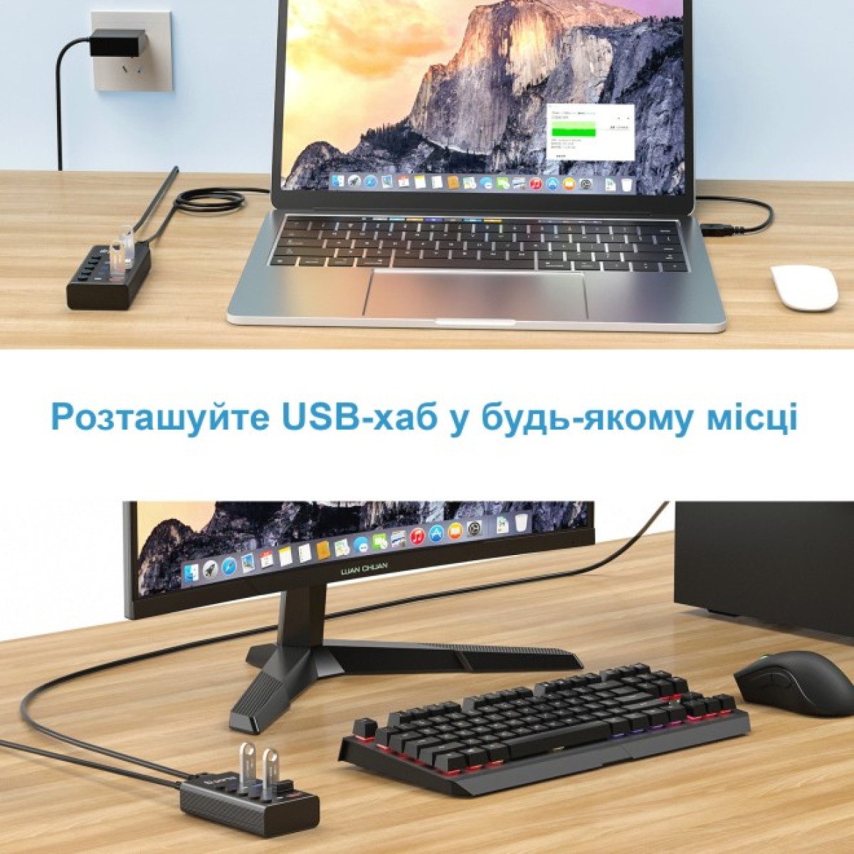 Концентратор Dynamode 5 ports USB3.0 to 4*USB3.0+2.4А Power Adapter 2.5A/12V (DM-UH-P405-G) 98_98.jpg - фото 5