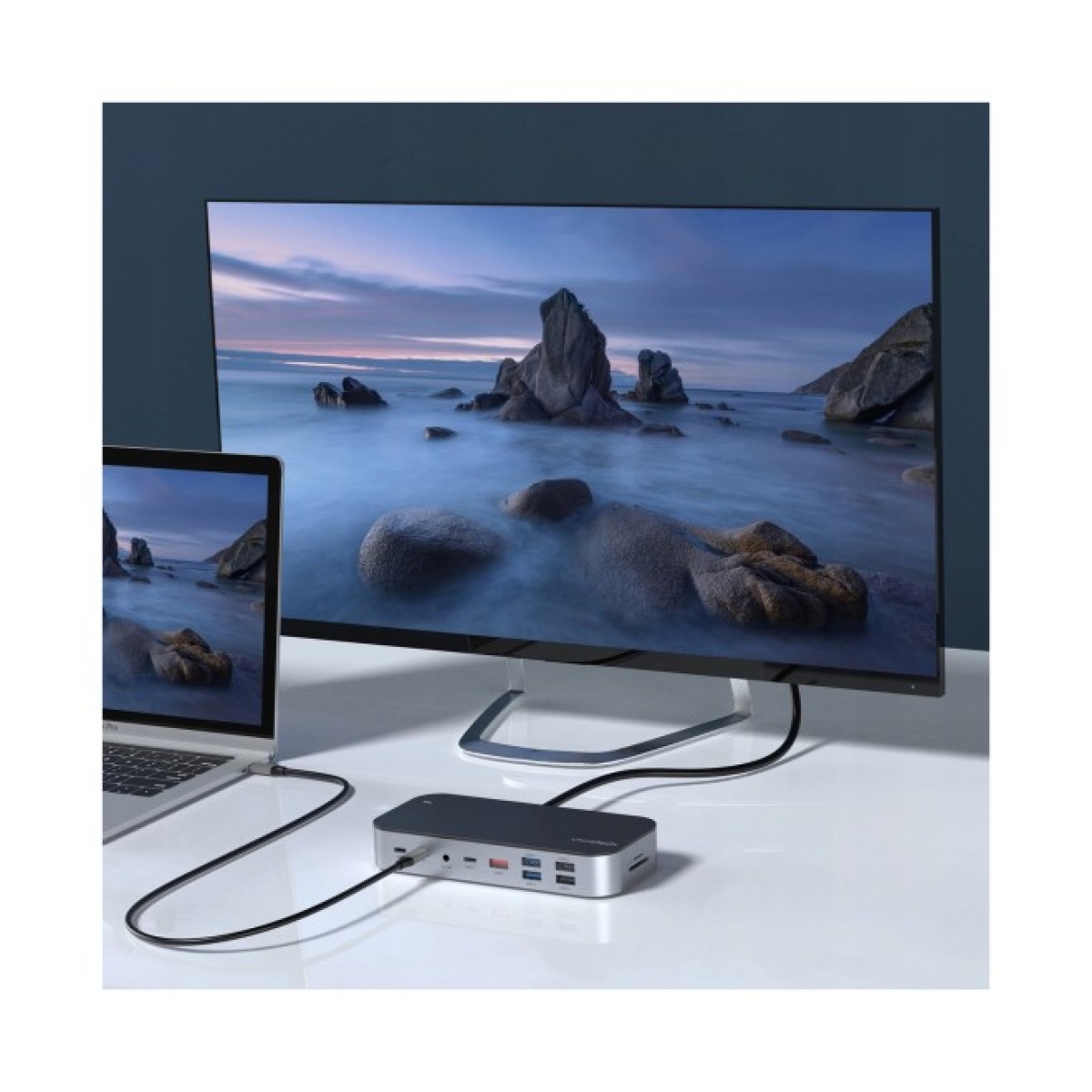 Концентратор Choetech USB-C 15-in-1 HDMI/PD/CR/LAN/USB-A/USB-C/AUX/VGA/DP (HUB-M52-GY) 98_98.jpg - фото 5