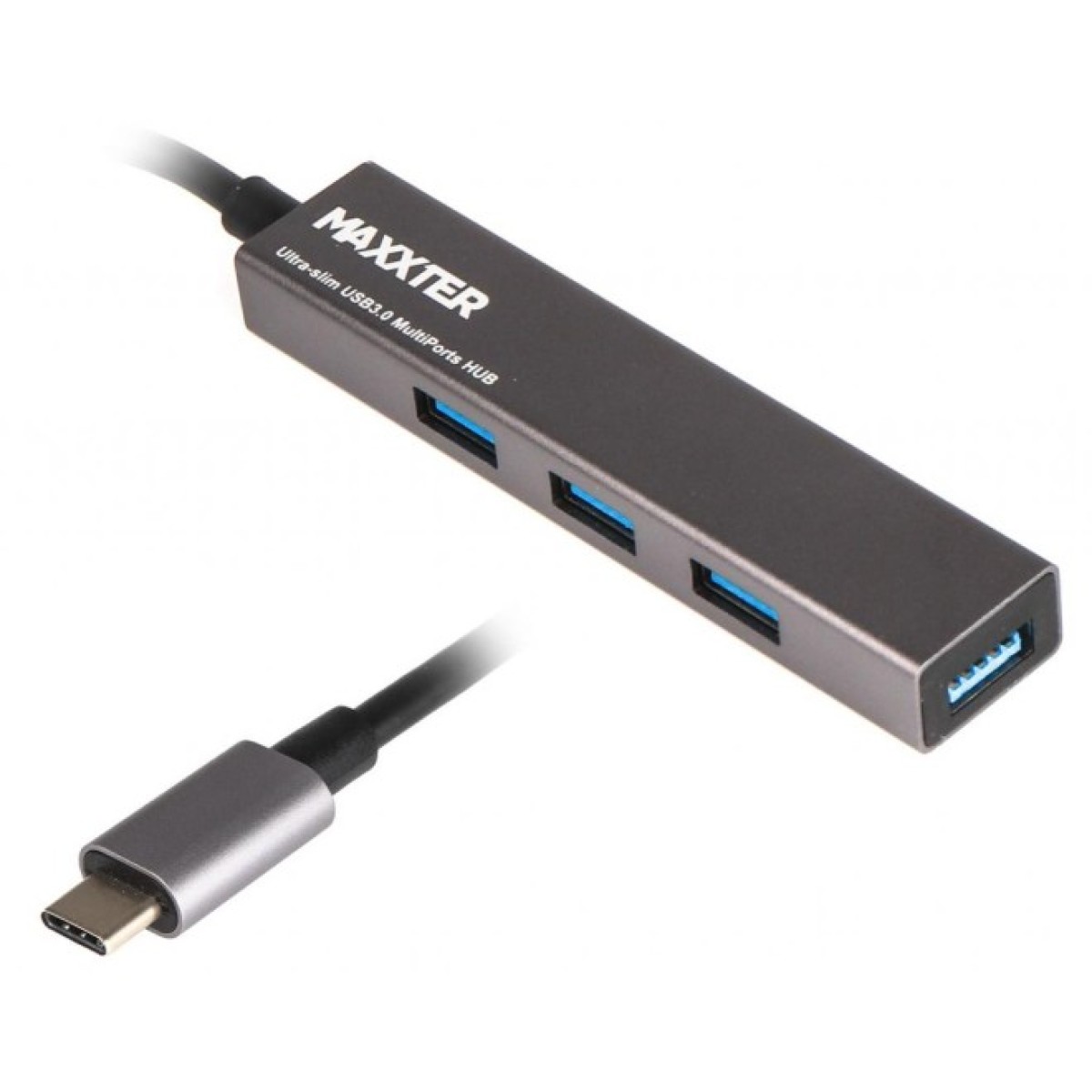 Концентратор Maxxter USB 3.0 Type-C 4 ports grey (HU3С-4P-02) 256_256.jpg