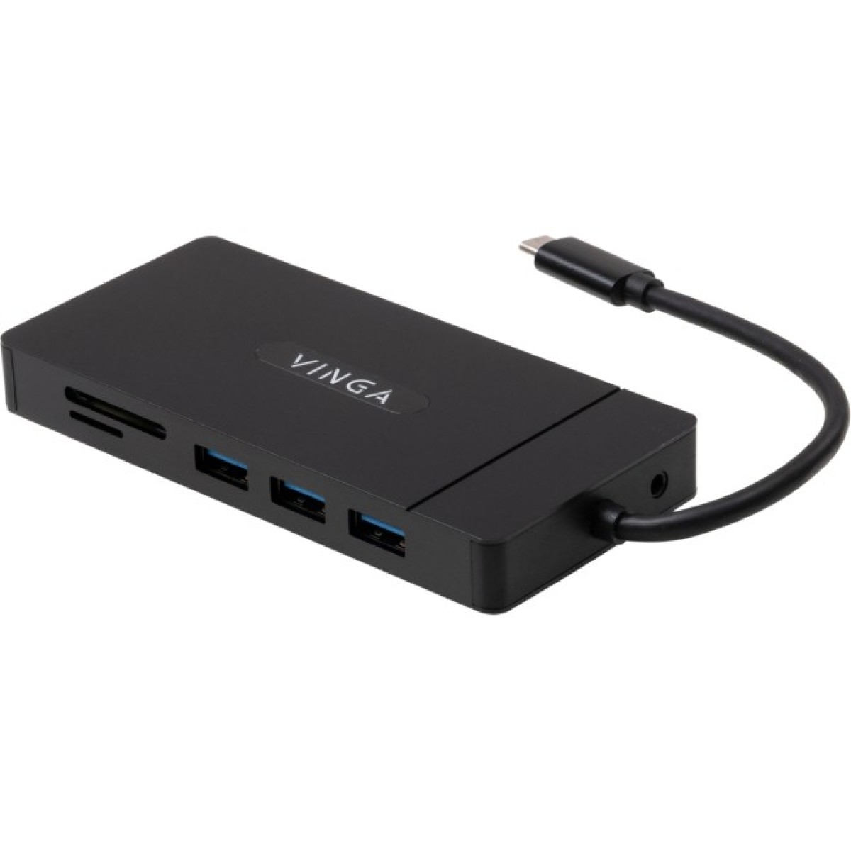 Концентратор Vinga USB-C 3.1 to VGA+HDMI+RJ45+3xUSB3.0+USB2.0+SD/TF+PD+Audio (VHYC10) 98_98.jpg - фото 5