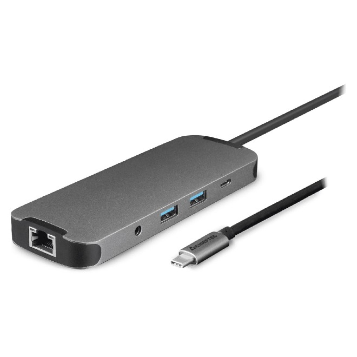 Концентратор Chieftec USB3.2 Type-C to HDMI/USB 3.2x2/RJ45/USB-C/SD/TF/PD 80W/Audio 9-in-1 DSC-901 (DSC-901) 98_98.jpg - фото 1