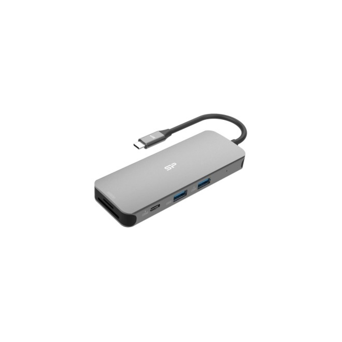 Концентратор Silicon Power USB-C 8-in-1 SR30 Silver Aluminum (SPU3C08DOCSR300G) 98_98.jpg - фото 1