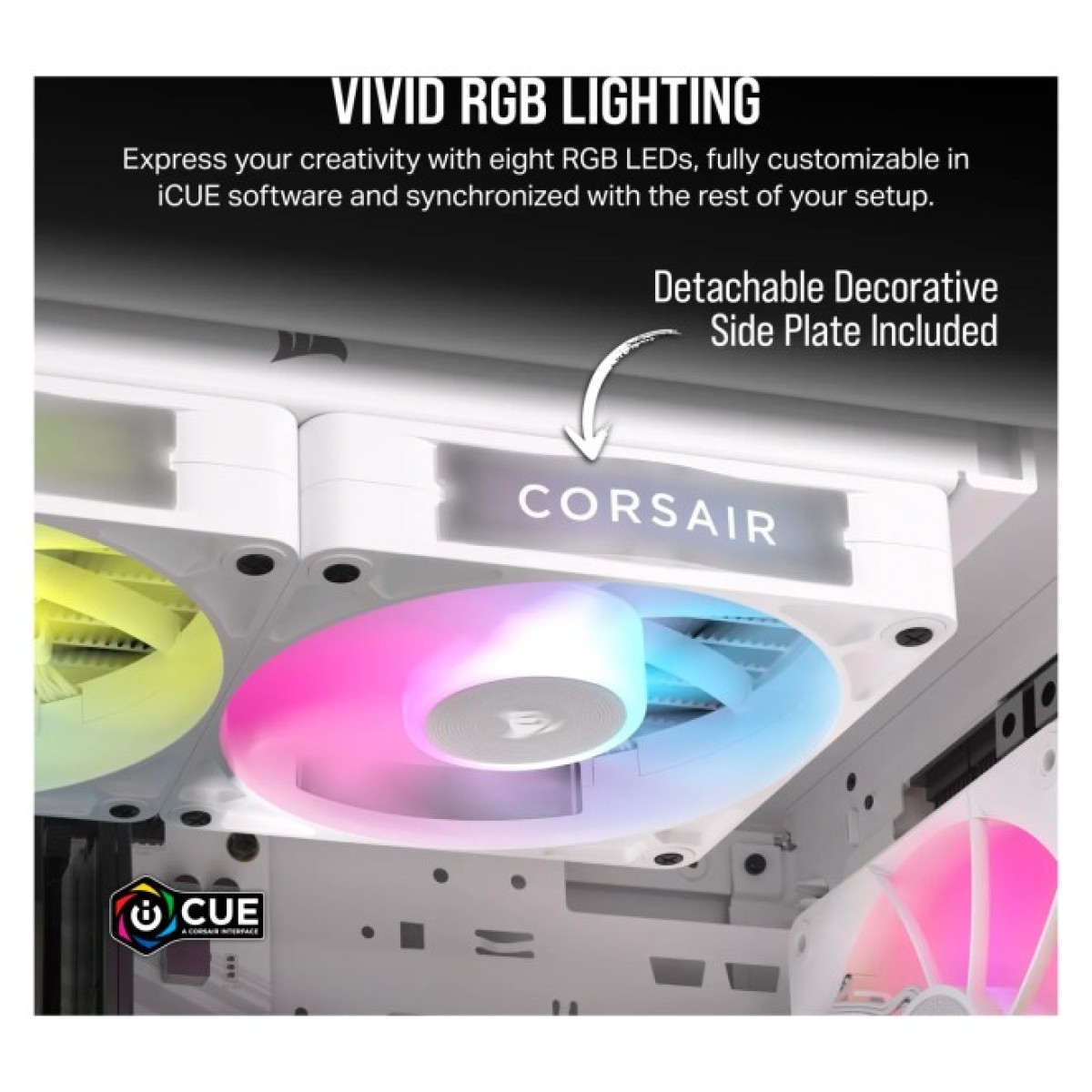 Кулер для корпуса Corsair iCUE Link RX140 RGB PWM White Dual Pack (CO-9051024-WW) 98_98.jpg - фото 5