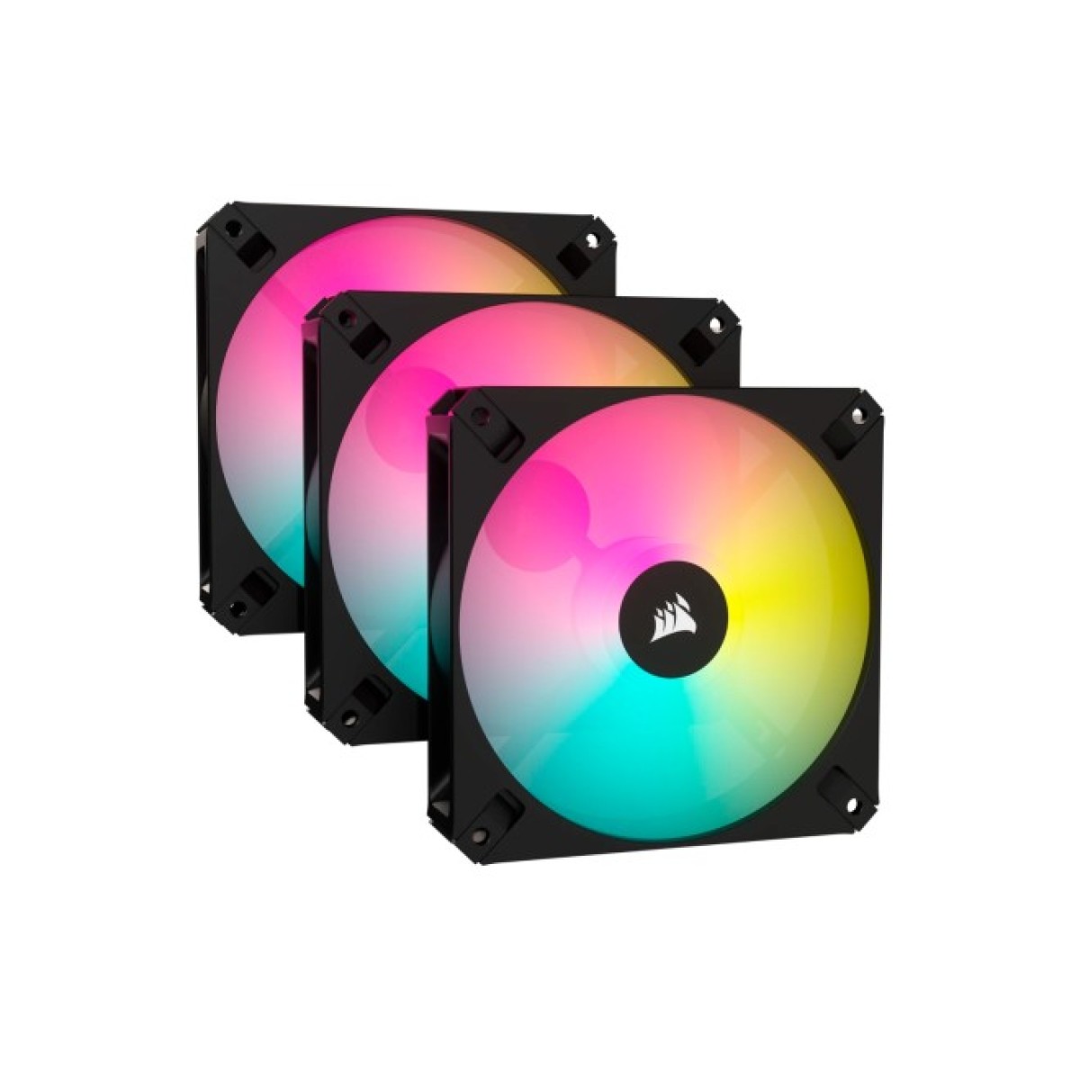 Кулер для корпуса Corsair iCUE AR120 Digital RGB 120mm PWM Fan Triple Pack Black (CO-9050167-WW) 256_256.jpg