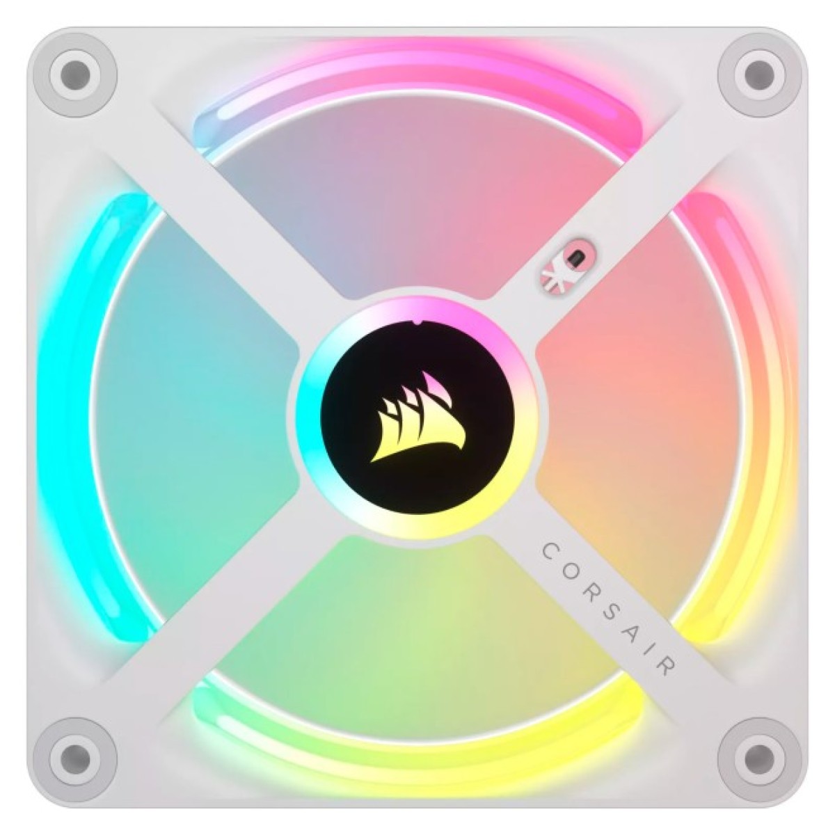 Кулер для корпуса Corsair iCUE Link QX120 RGB PWM PC Fans Starter Kit with iCUE Link System Hub W (CO-9051006-WW) 98_98.jpg - фото 5