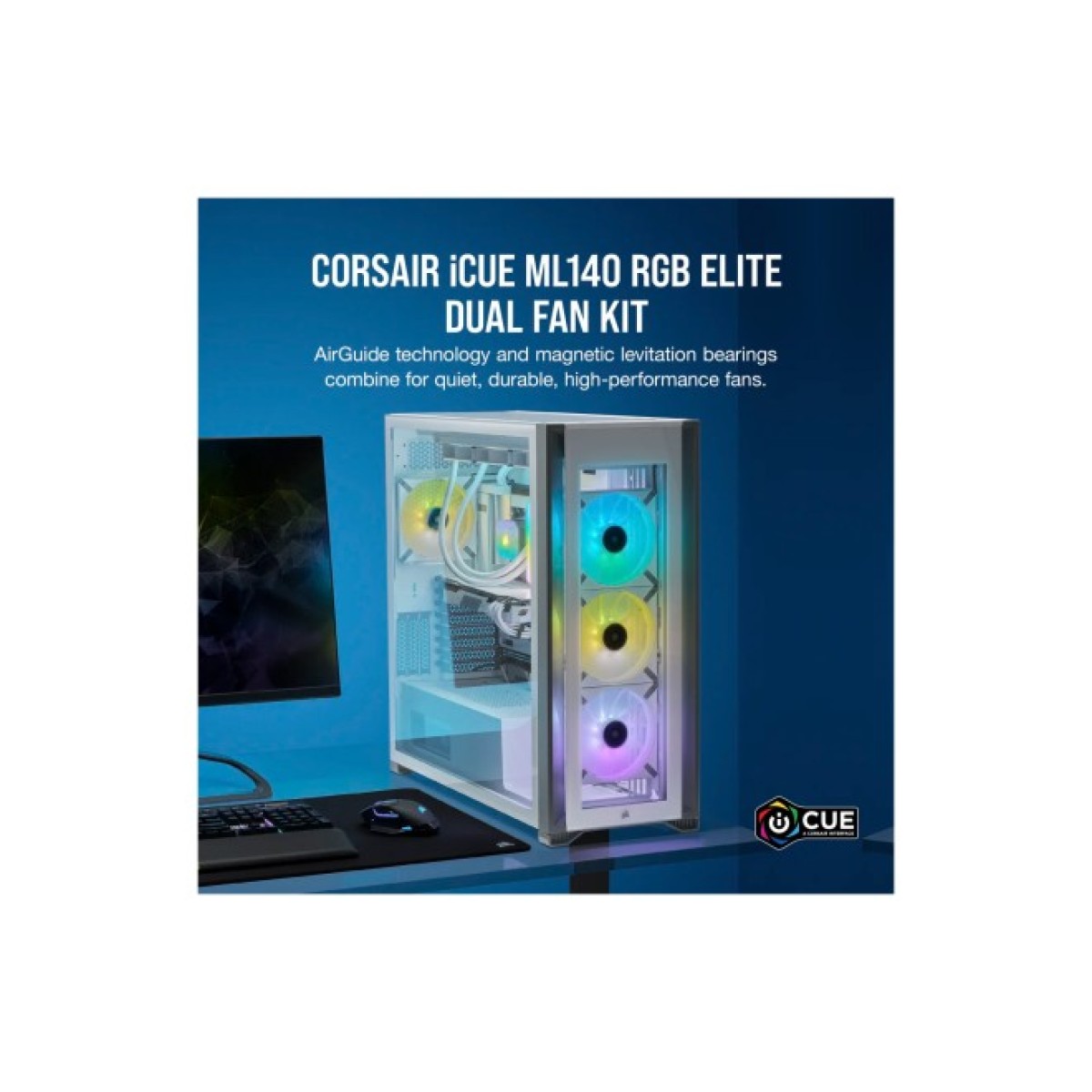 Кулер для корпуса Corsair ML140 RGB Elite Premium Dual Pack (CO-9050119-WW) 98_98.jpg - фото 12