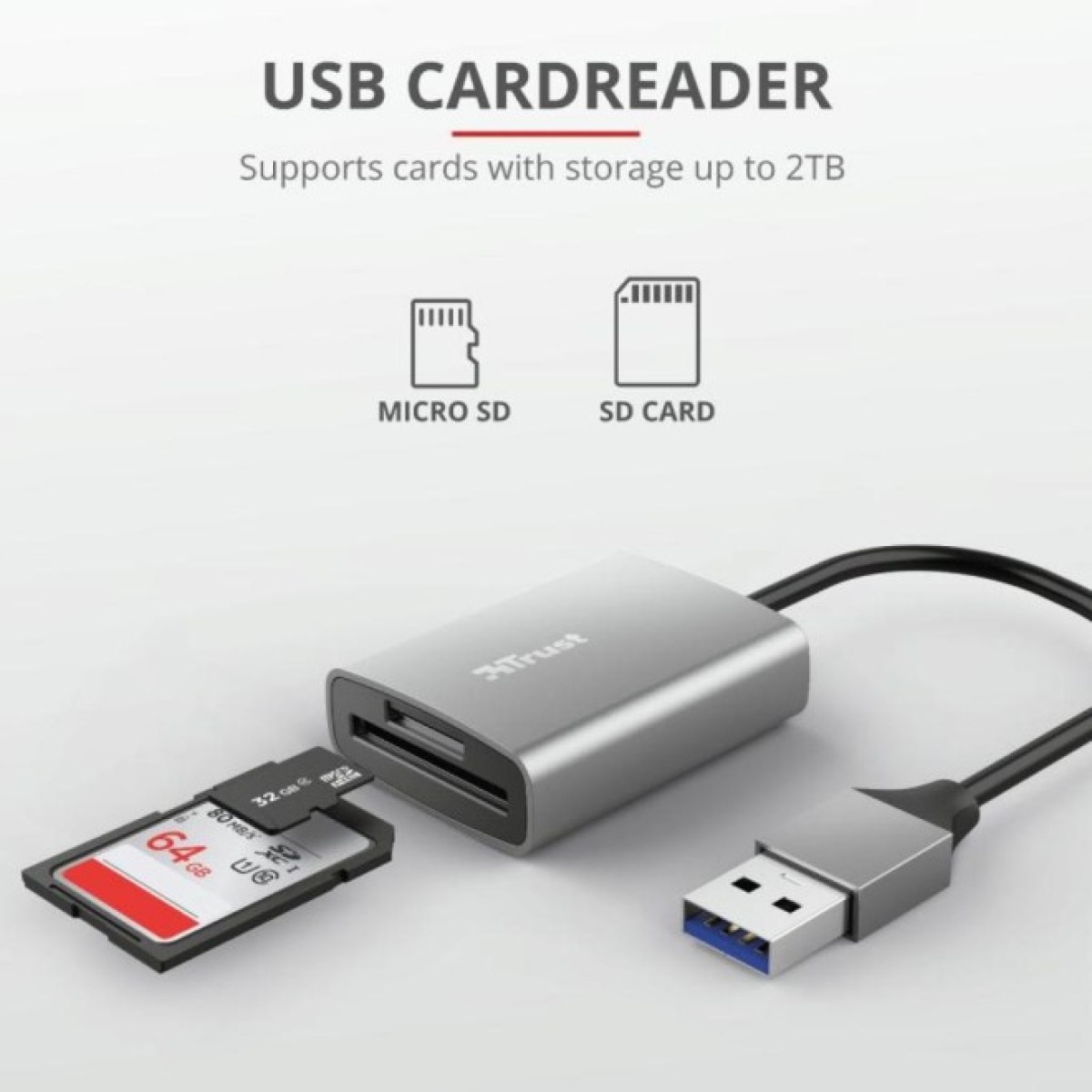 Зчитувач флеш-карт Trust DALYX FAST USB 3.2 ALUMINIUM (24135_TRUST) 98_98.jpg - фото 4