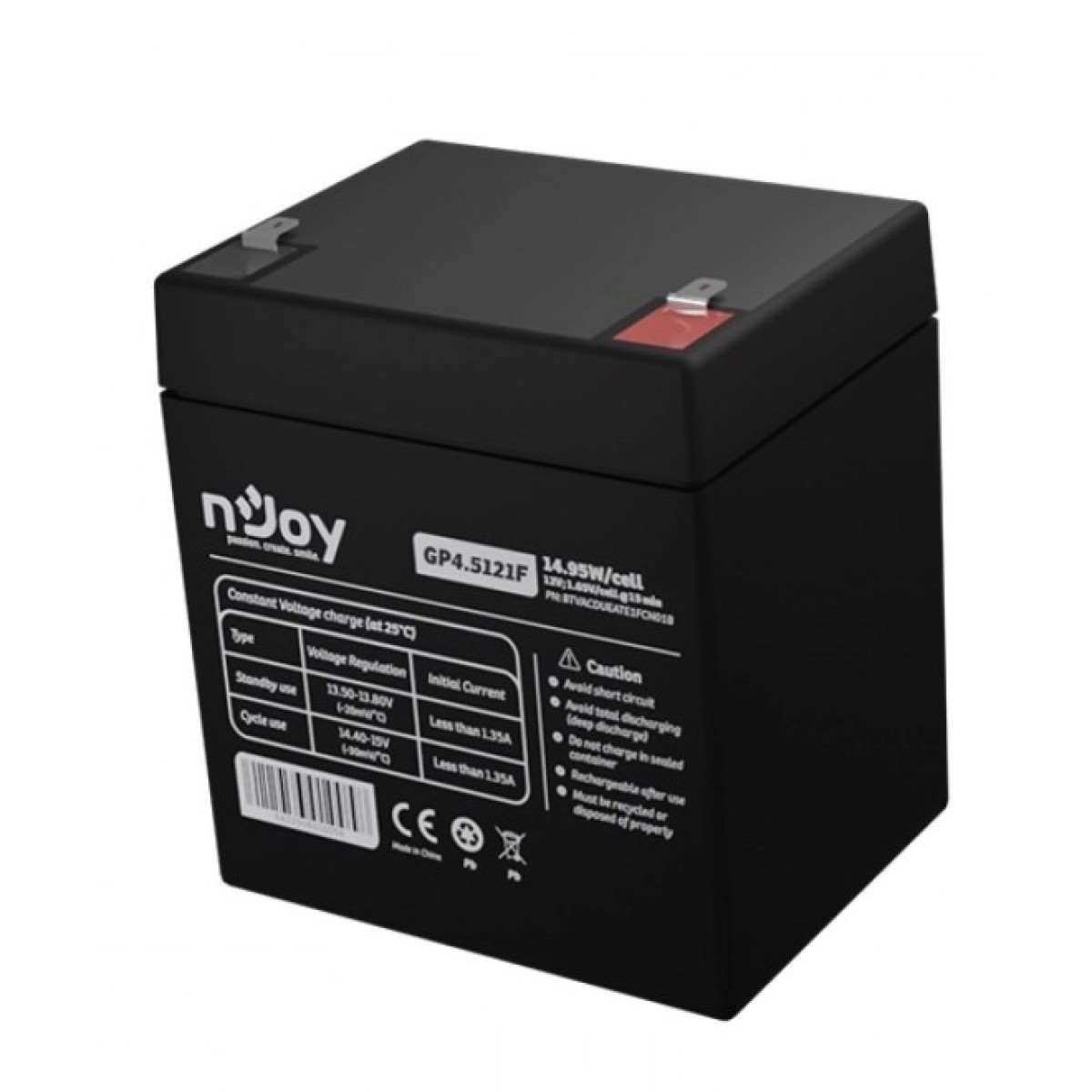 Аккумуляторная батарея Njoy GP4.5121F 12V 4.5AH (BTVACDUEATE1FCN01B) AGM 98_98.jpg - фото 3