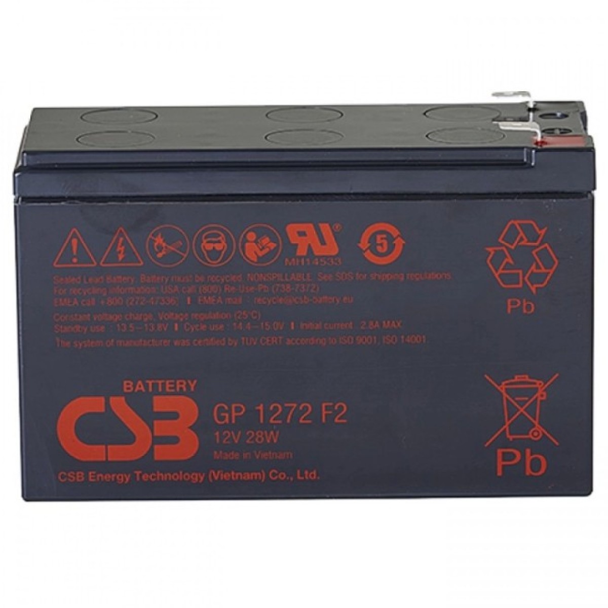 Аккумуляторна батарея CSB 12V 7.2AH (GP1272, 28W) AGM 256_256.jpg