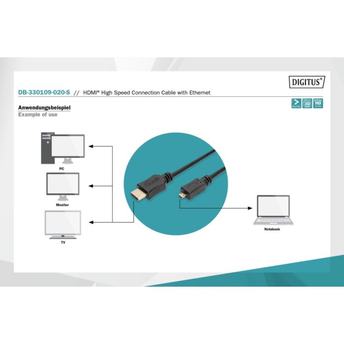 Кабель а/в ASSMANN 2м HDMI type D (micro)-HDMI type A DB-330109-020-S 98_98.jpg - фото 4