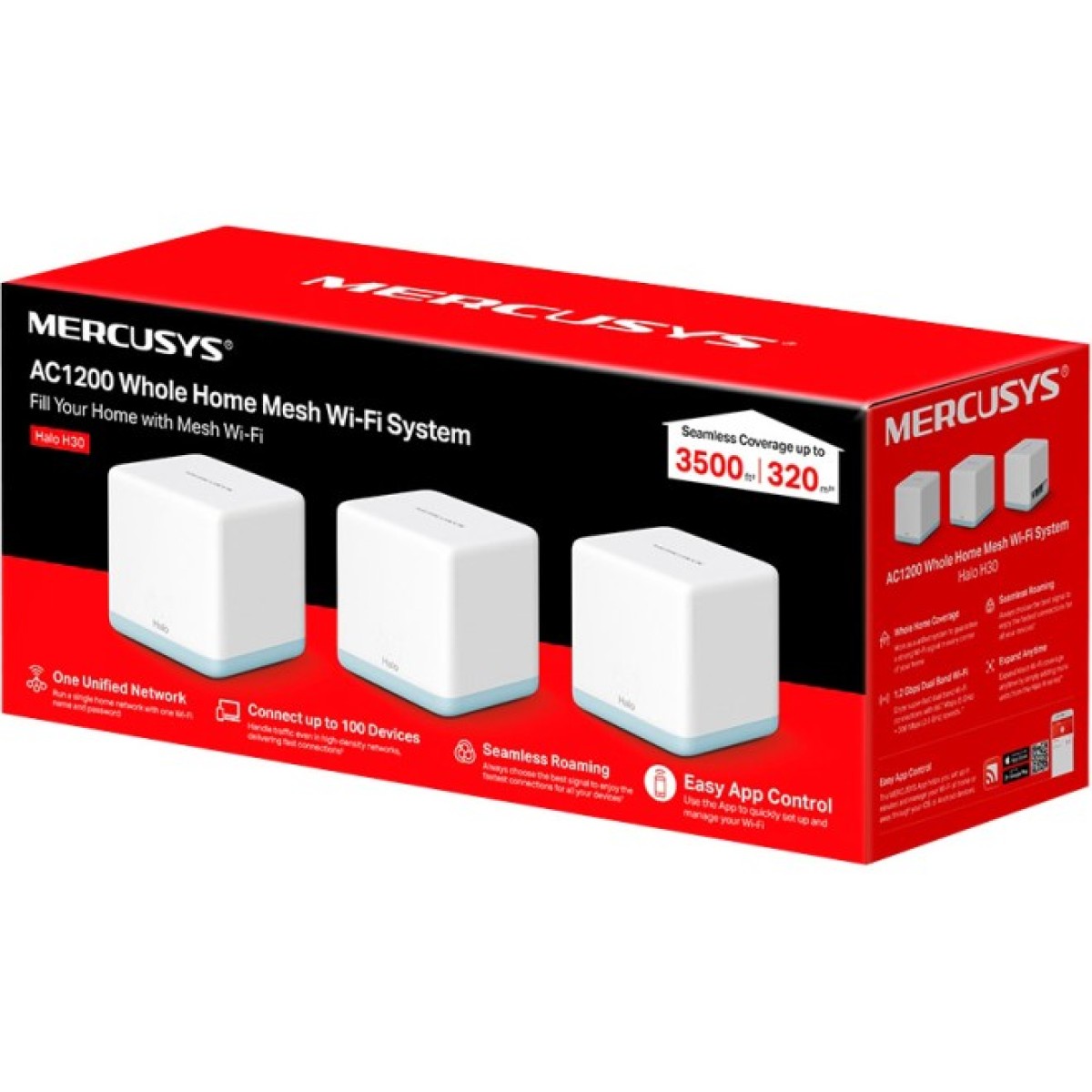 Mesh Wi‑Fi система MERCUSYS Halo H30 (3-PACK) 98_98.jpg - фото 3