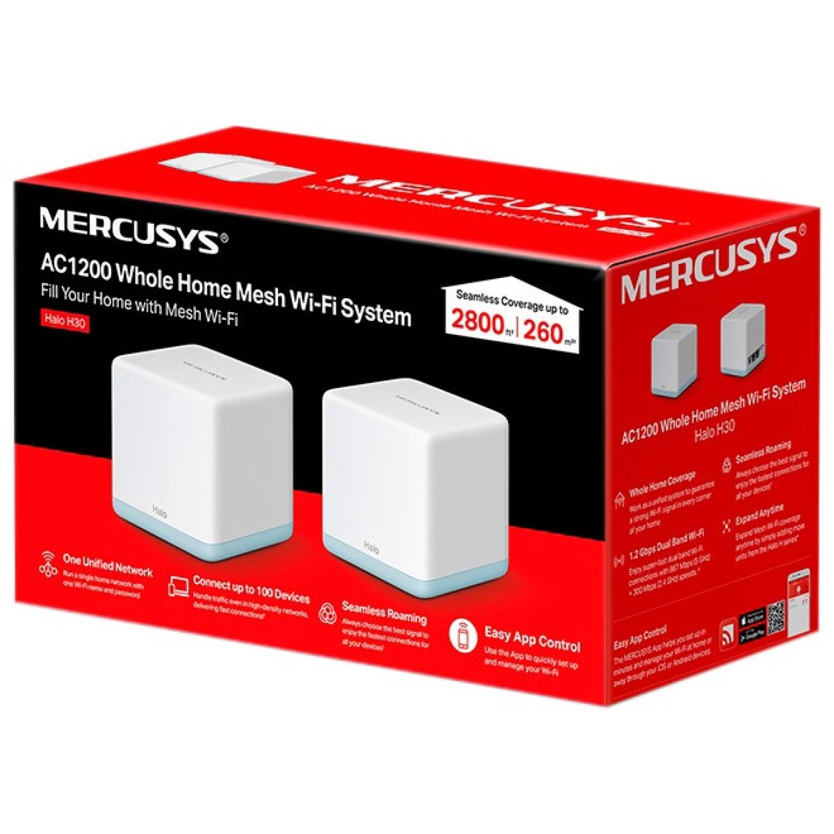 Mesh Wi‑Fi система MERCUSYS Halo H30 (2-PACK) 98_98.jpg - фото 3