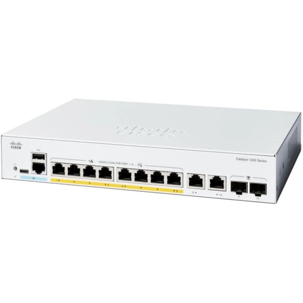 Комутатор Cisco Catalyst 1200 8-port GE, PoE, Ext PS, 2x1G Combo (C1200-8P-E-2G) 256_256.jpg