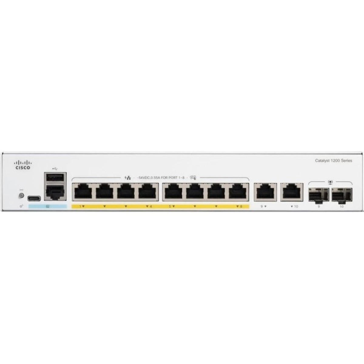 Комутатор Cisco Catalyst 1200 8-port GE, PoE, Ext PS, 2x1G Combo (C1200-8P-E-2G) 98_98.jpg - фото 2