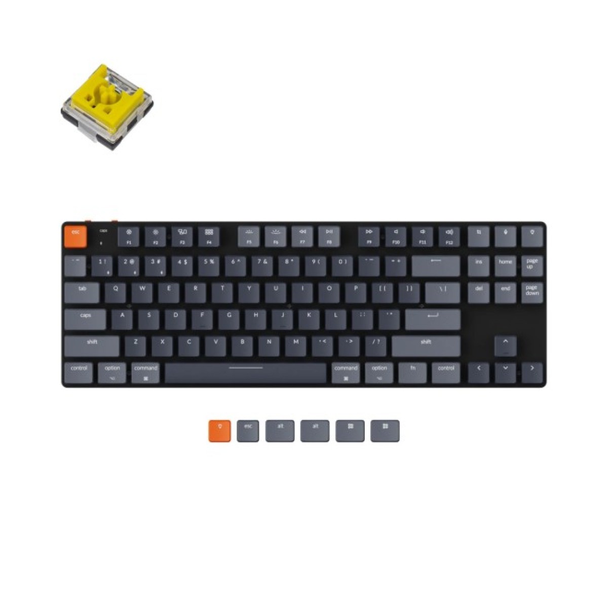 Клавіатура Keychron K1SE 87 Key Optical Banana RGB Hot-Swap Wireless UA Black (K1SEE4_KEYCHRON) 256_256.jpg