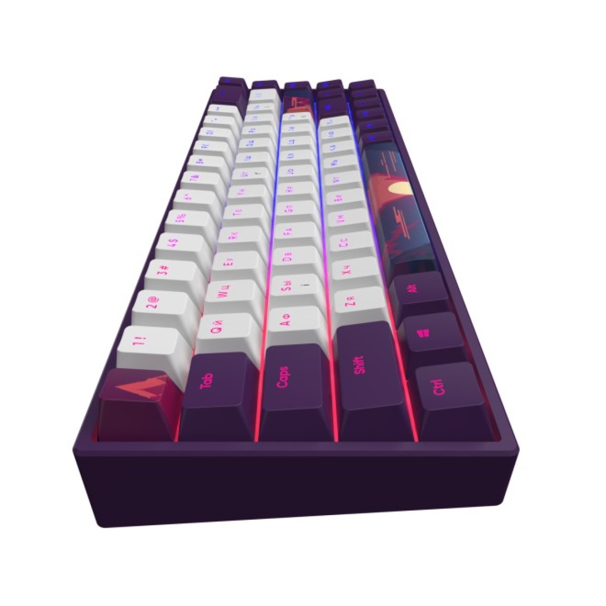 Клавіатура Dark Project Sunrise PBT RGB Mech G3MS Sapphire USB Violet/White (DPP68_GSH_SUNR_ANSI_UA) 98_98.jpg - фото 3