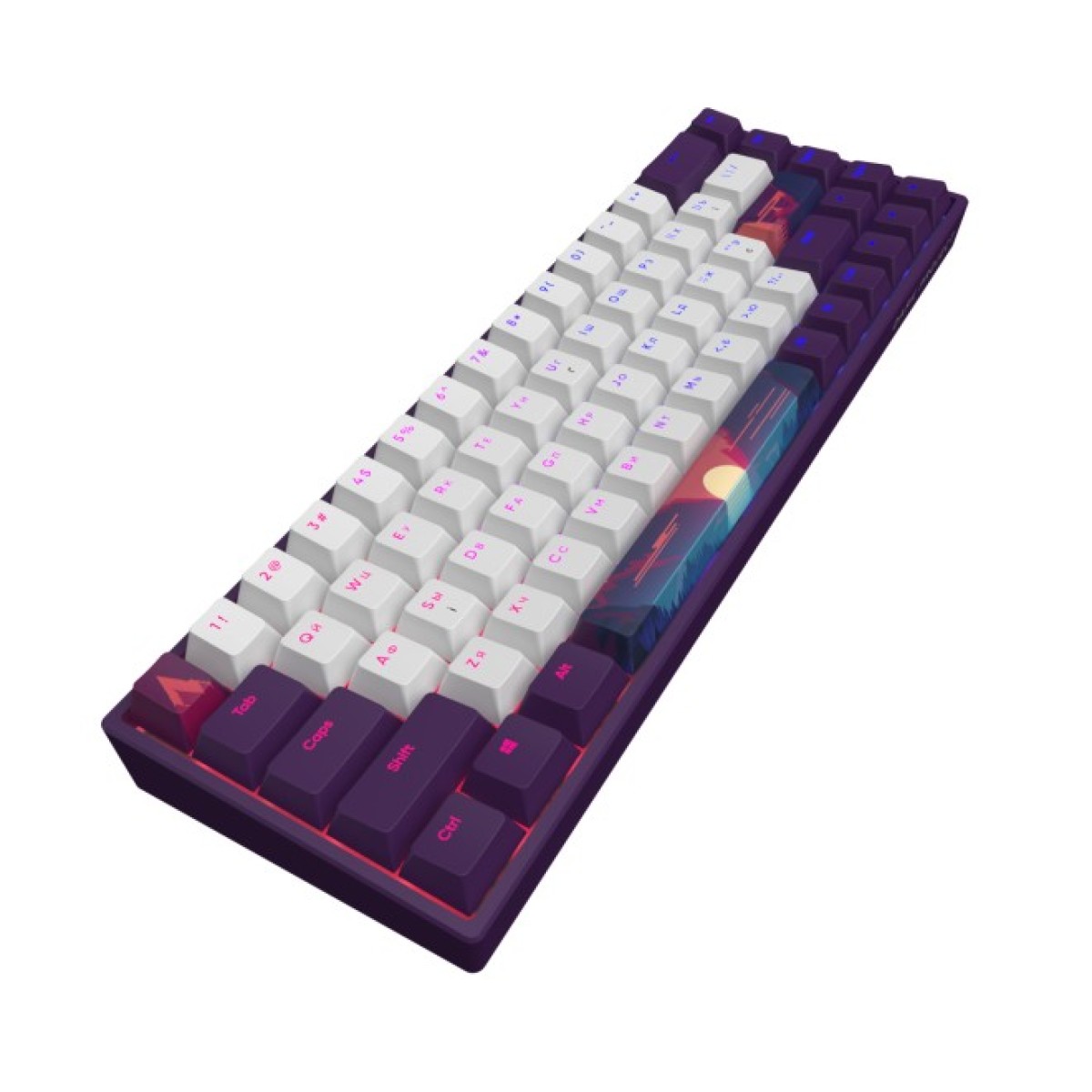 Клавіатура Dark Project Sunrise PBT RGB Mech G3MS Sapphire USB Violet/White (DPP68_GSH_SUNR_ANSI_UA) 98_98.jpg - фото 5